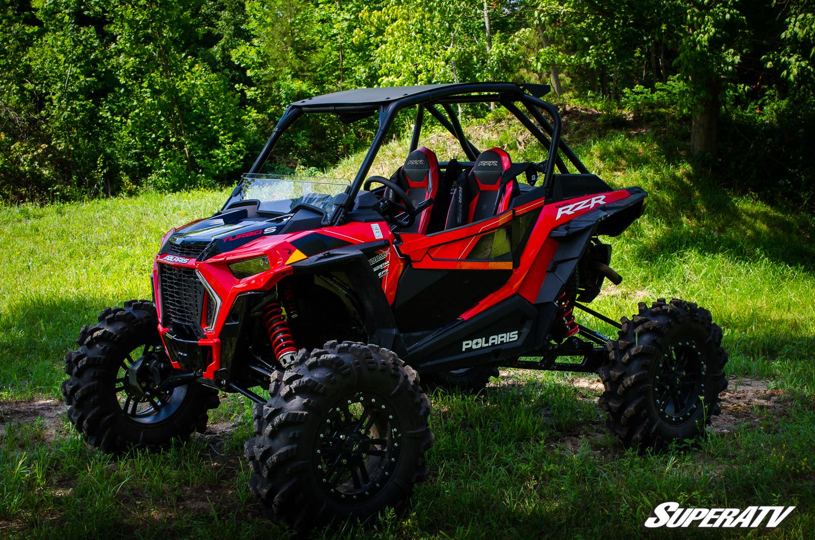 SuperATV Polaris RZR Turbo S Half Windshield - Image 4