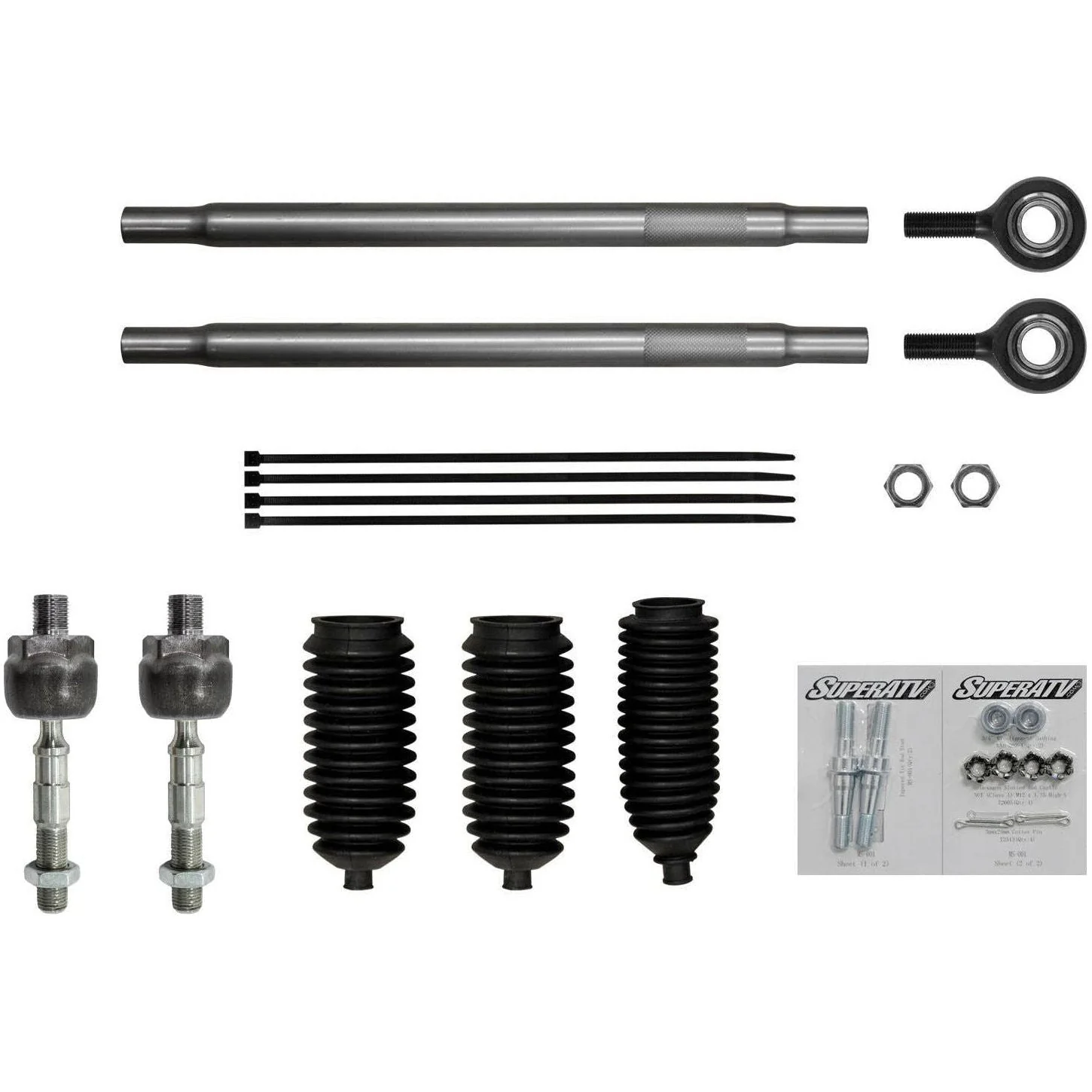 Polaris RZR Turbo S Heavy Duty Tie Rod Kit - Unparalleled Strength + Precise Control (2018+)