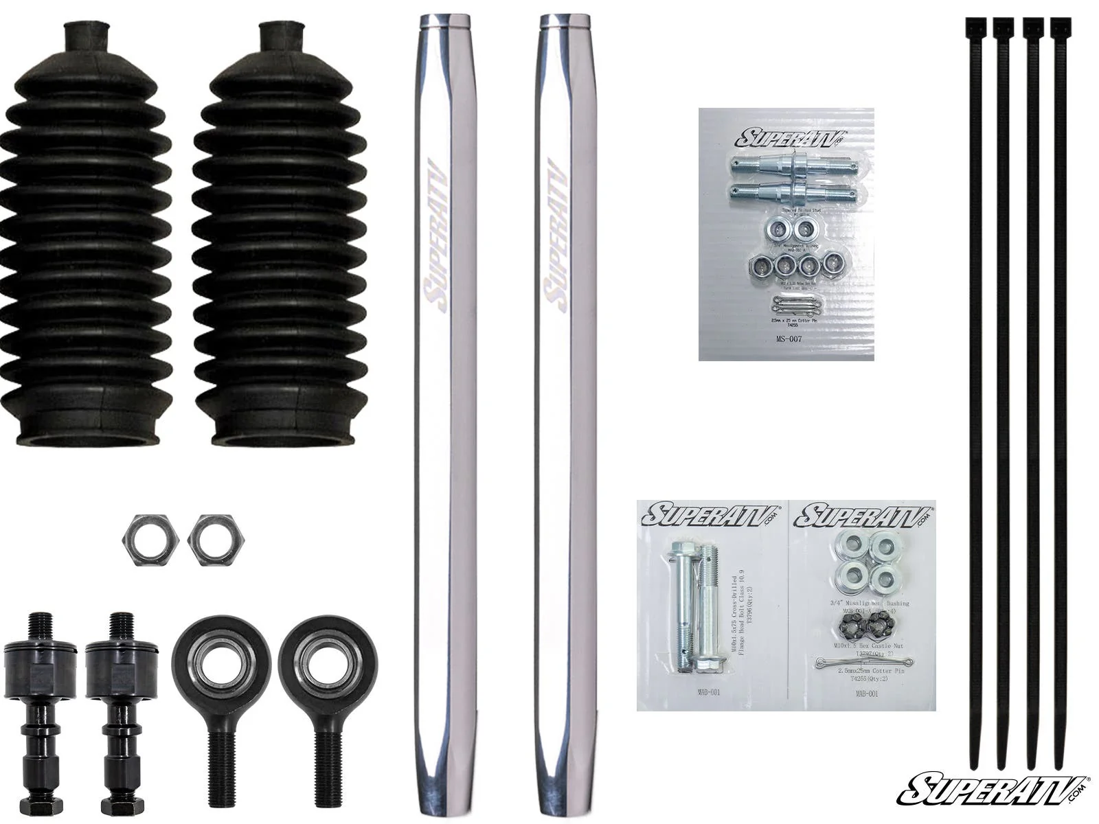 SuperATV Polaris RZR XP 1000 Billet Aluminum Hex Tie Rod Kit - Image 4