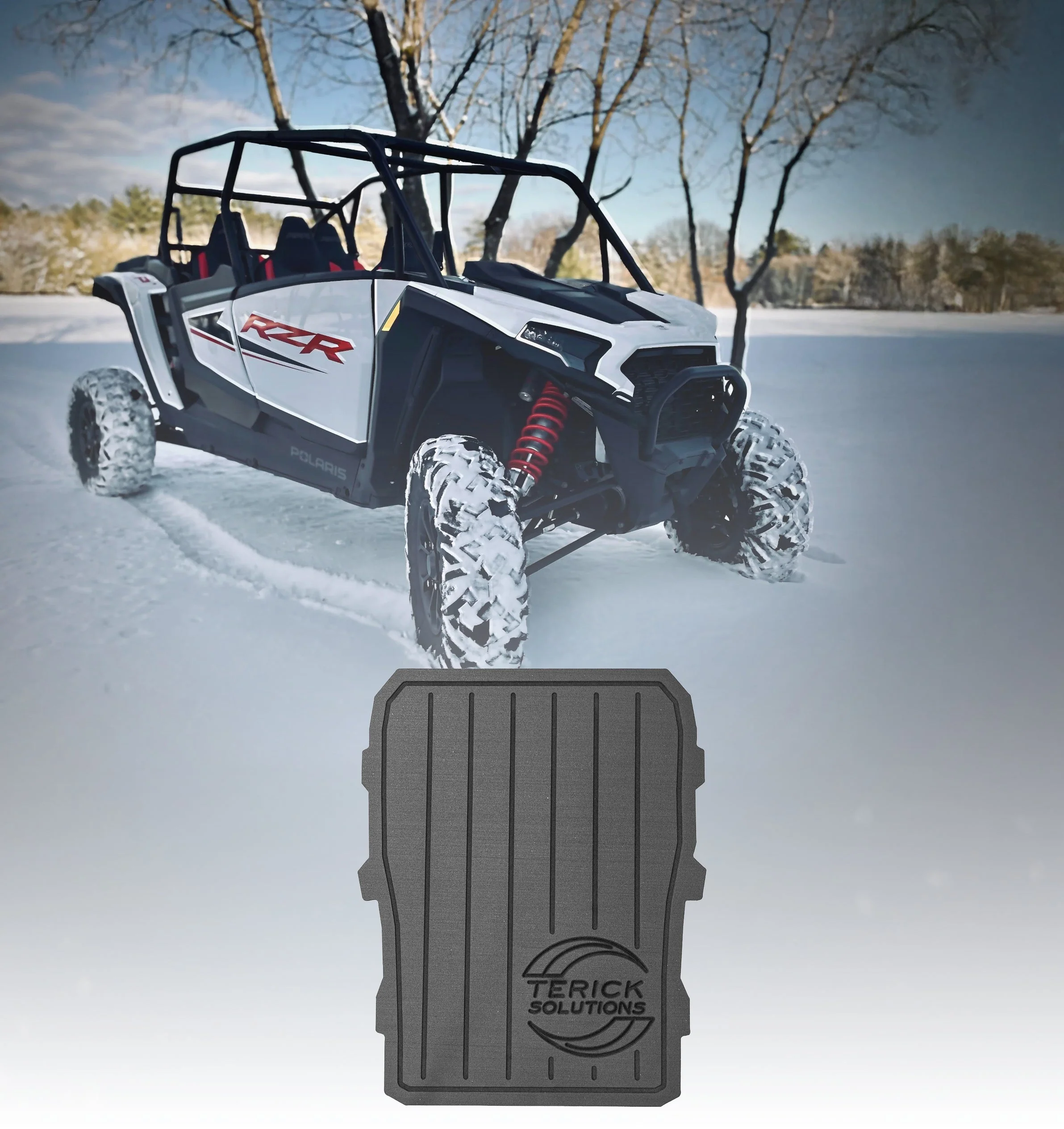 Polaris RZR XP 1000 Custom Fit Rubber Floor Mats with Insulation - Image 3