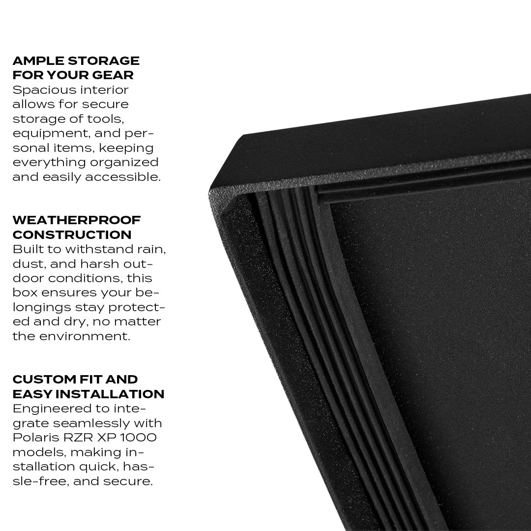 Polaris RZR XP 1000 Storage Box - Weatherproof + Rugged Durability (2014-2023) - Image 3