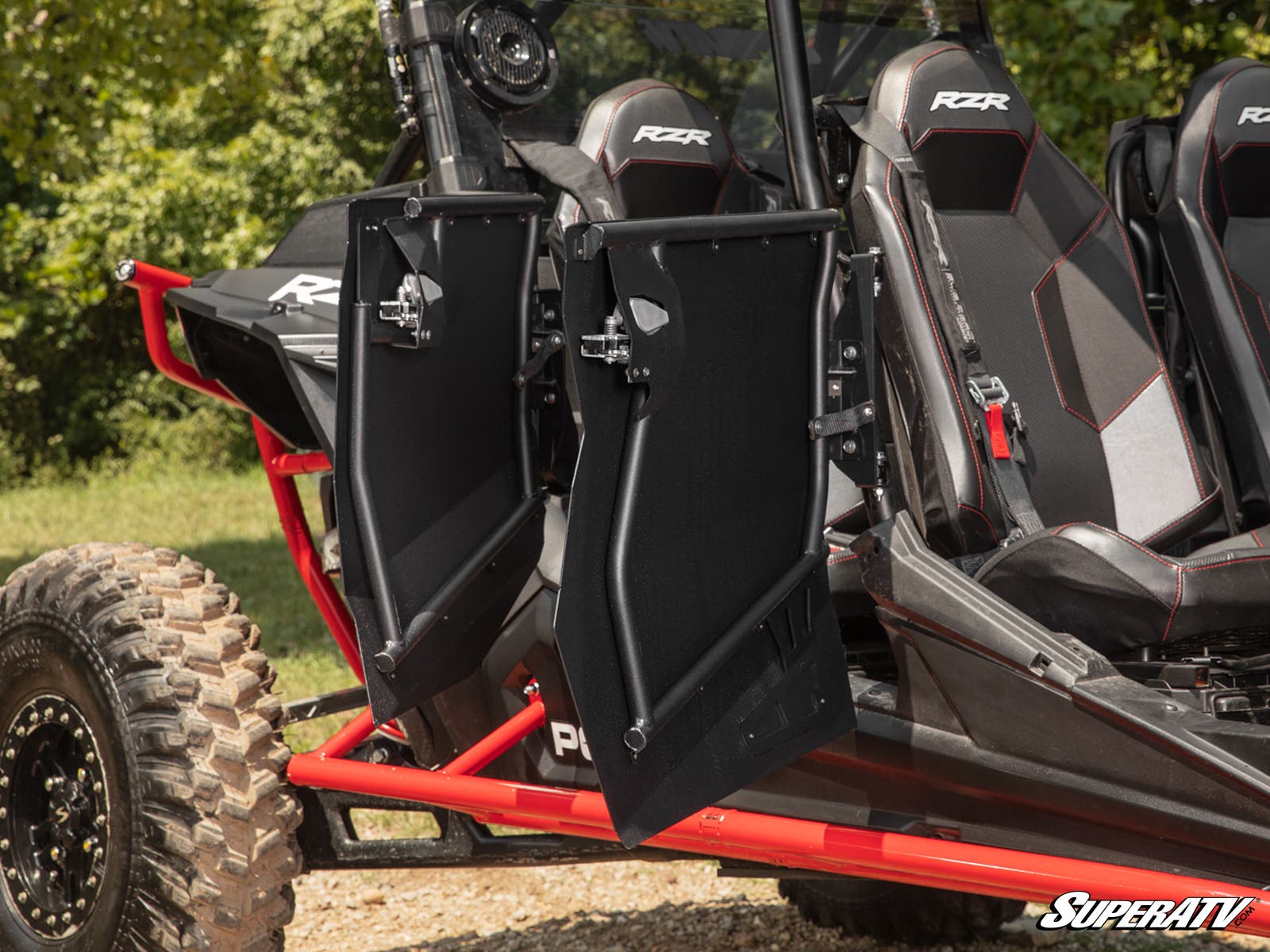 SuperATV Polaris RZR XP Turbo S Aluminum Doors - Image 5