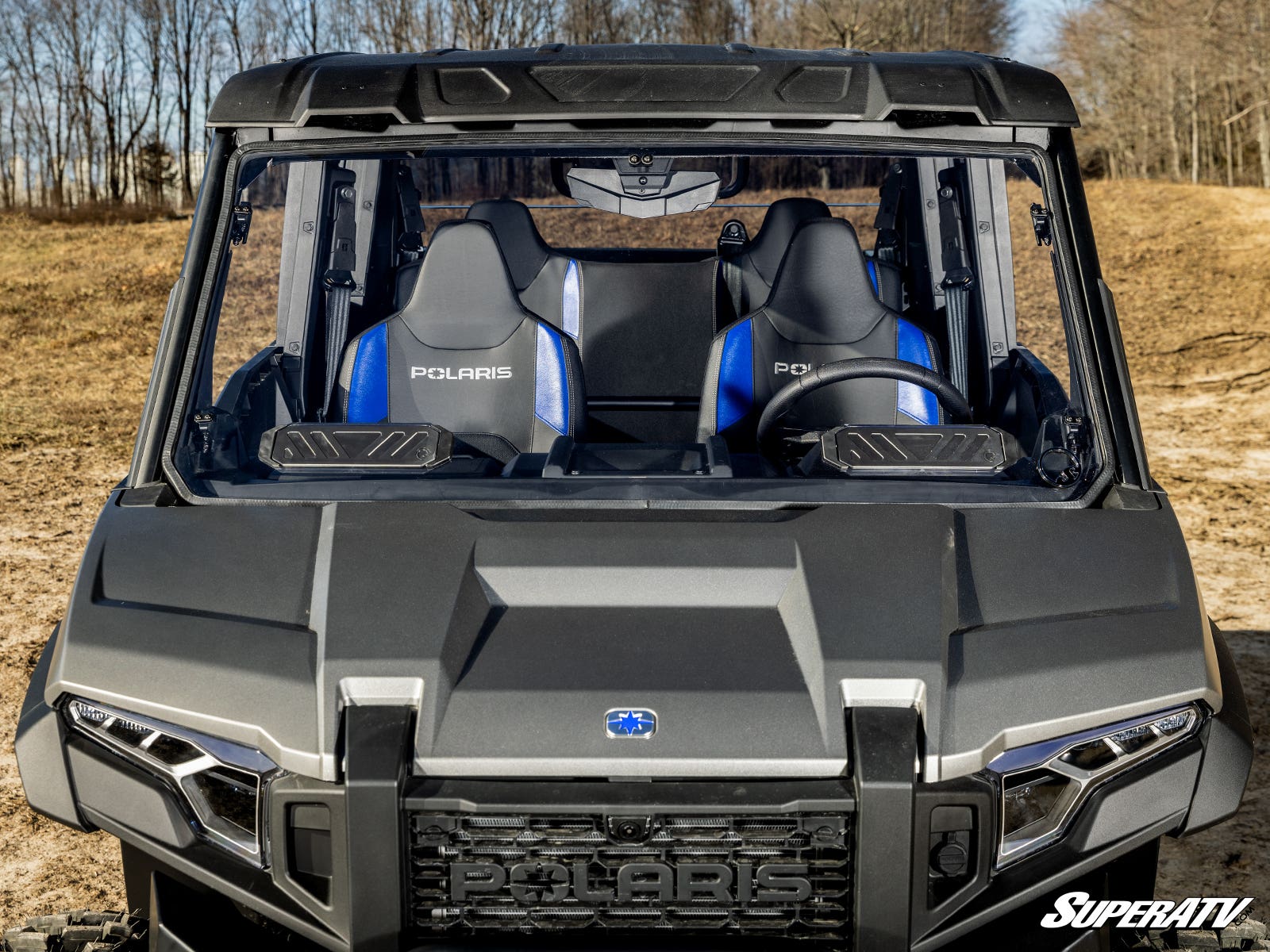 SuperATV Polaris Xpedition Scratch-Resistant Vented Full Windshield - Image 8
