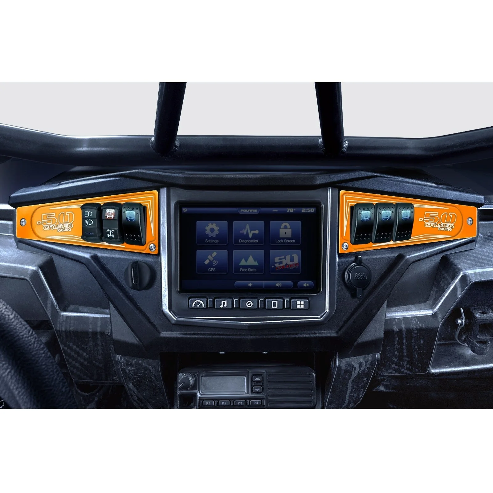 Polaris RZR XP1000 Ride Command 6-Switch CNC Billet Dash Panel - Multiple Colors + Optional Switches (2017+) - Image 12
