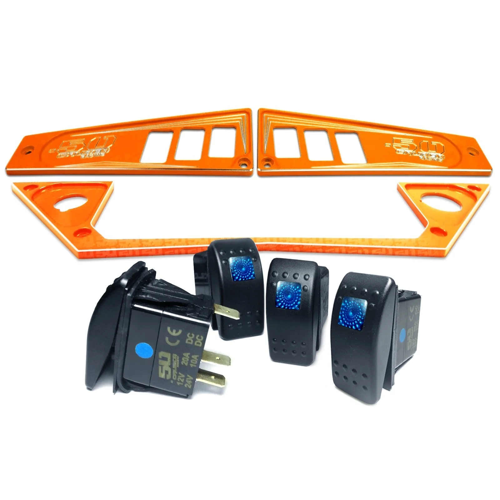 Polaris RZR XP1000 Ride Command 6-Switch CNC Billet Dash Panel - Multiple Colors + Optional Switches (2017+) - Image 157