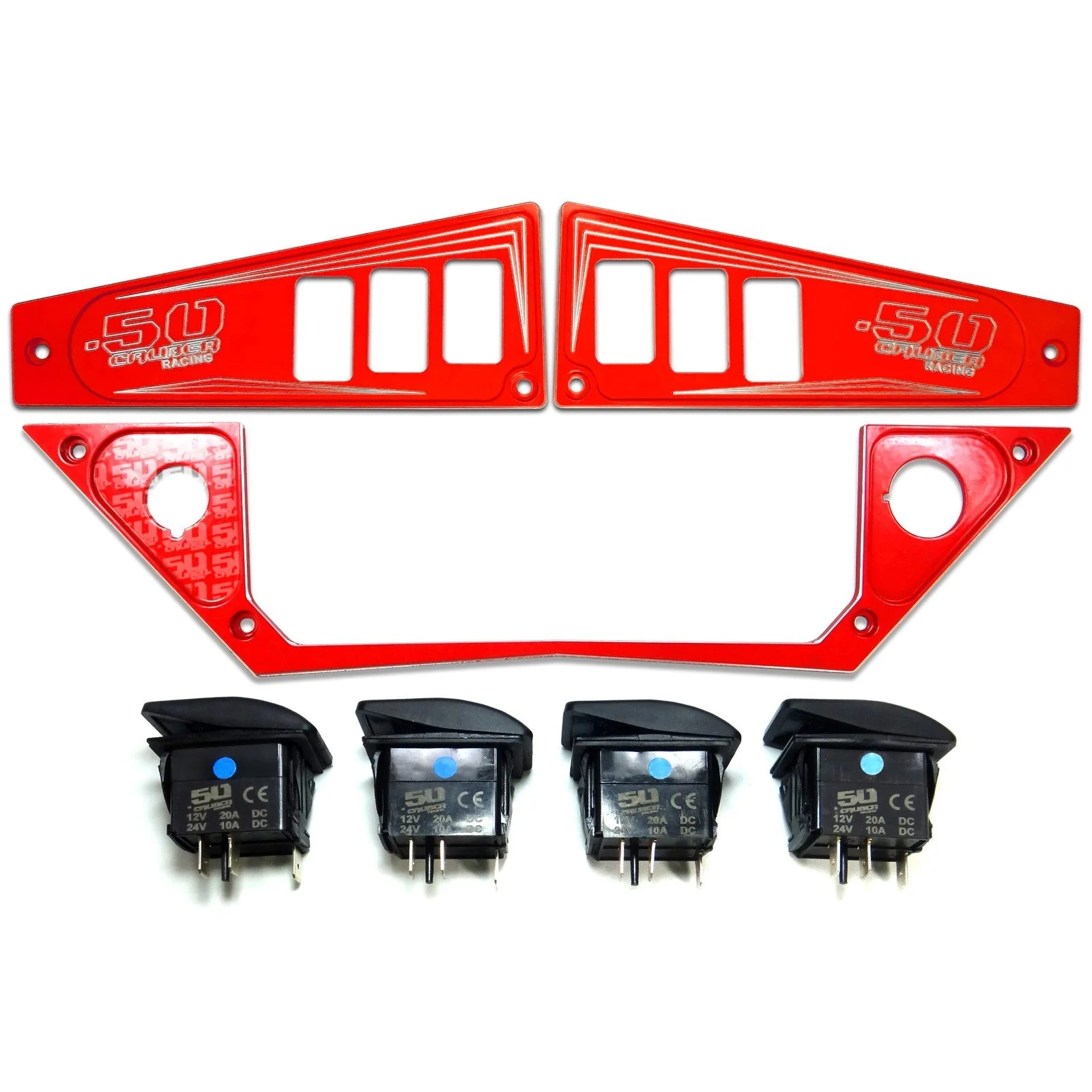 Polaris RZR XP1000 Ride Command 6-Switch CNC Billet Dash Panel - Multiple Colors + Optional Switches (2017+) - Image 165