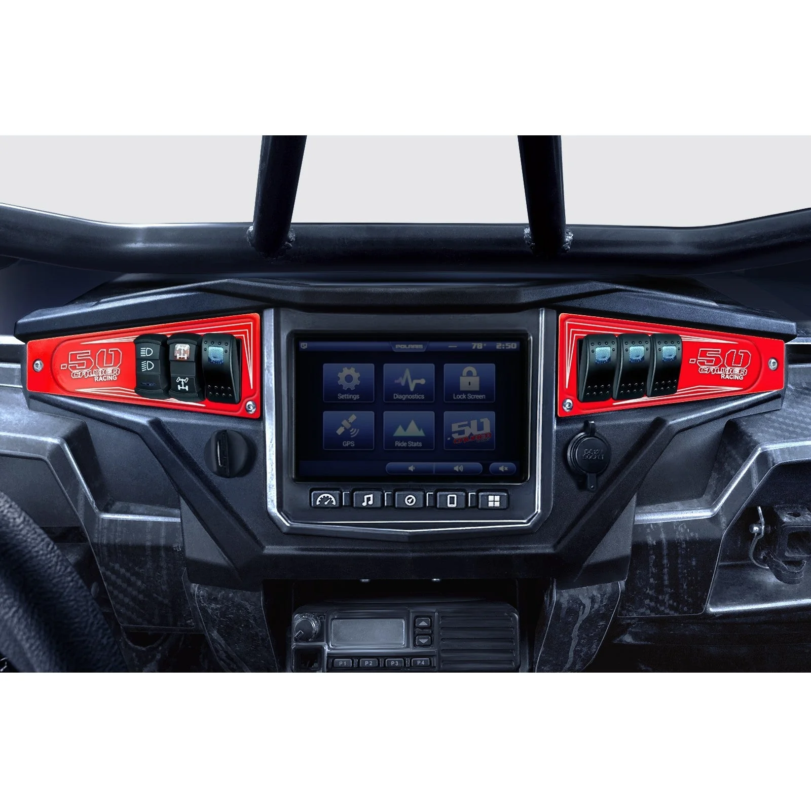 Polaris RZR XP1000 Ride Command 6-Switch CNC Billet Dash Panel - Multiple Colors + Optional Switches (2017+) - Image 17