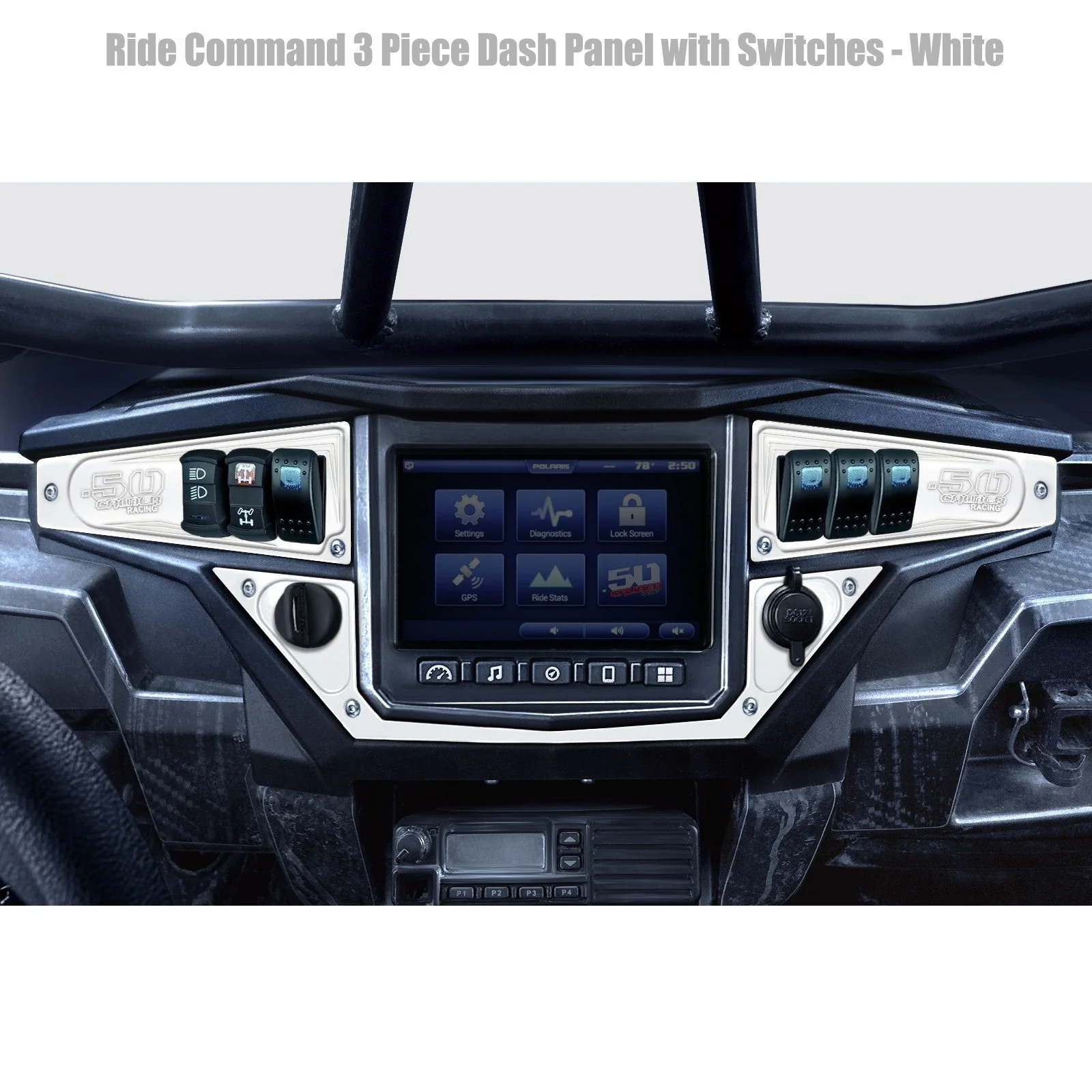 Polaris RZR XP1000 Ride Command 6-Switch CNC Billet Dash Panel - Multiple Colors + Optional Switches (2017+) - Image 21