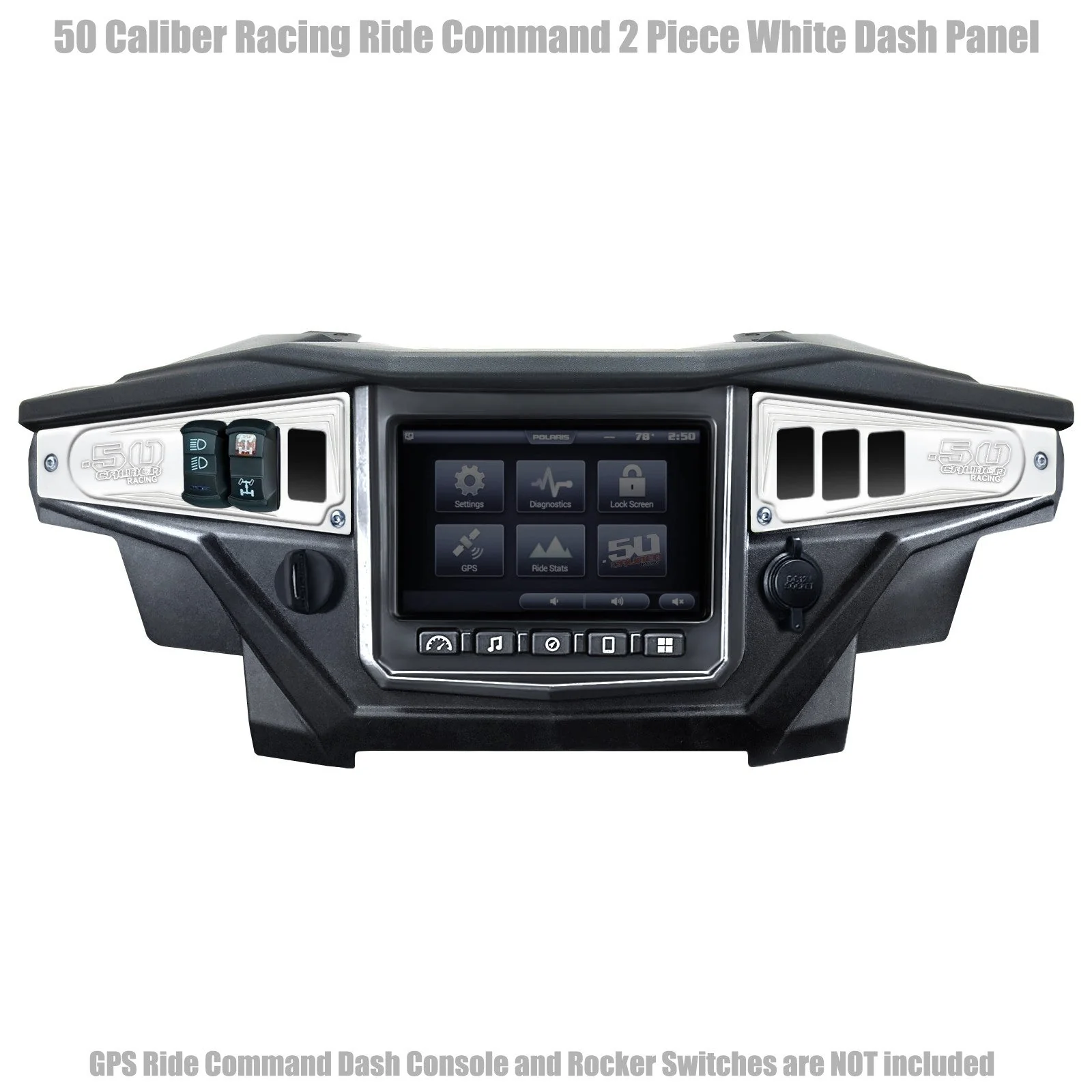 Polaris RZR XP1000 Ride Command 6-Switch CNC Billet Dash Panel - Multiple Colors + Optional Switches (2017+) - Image 24