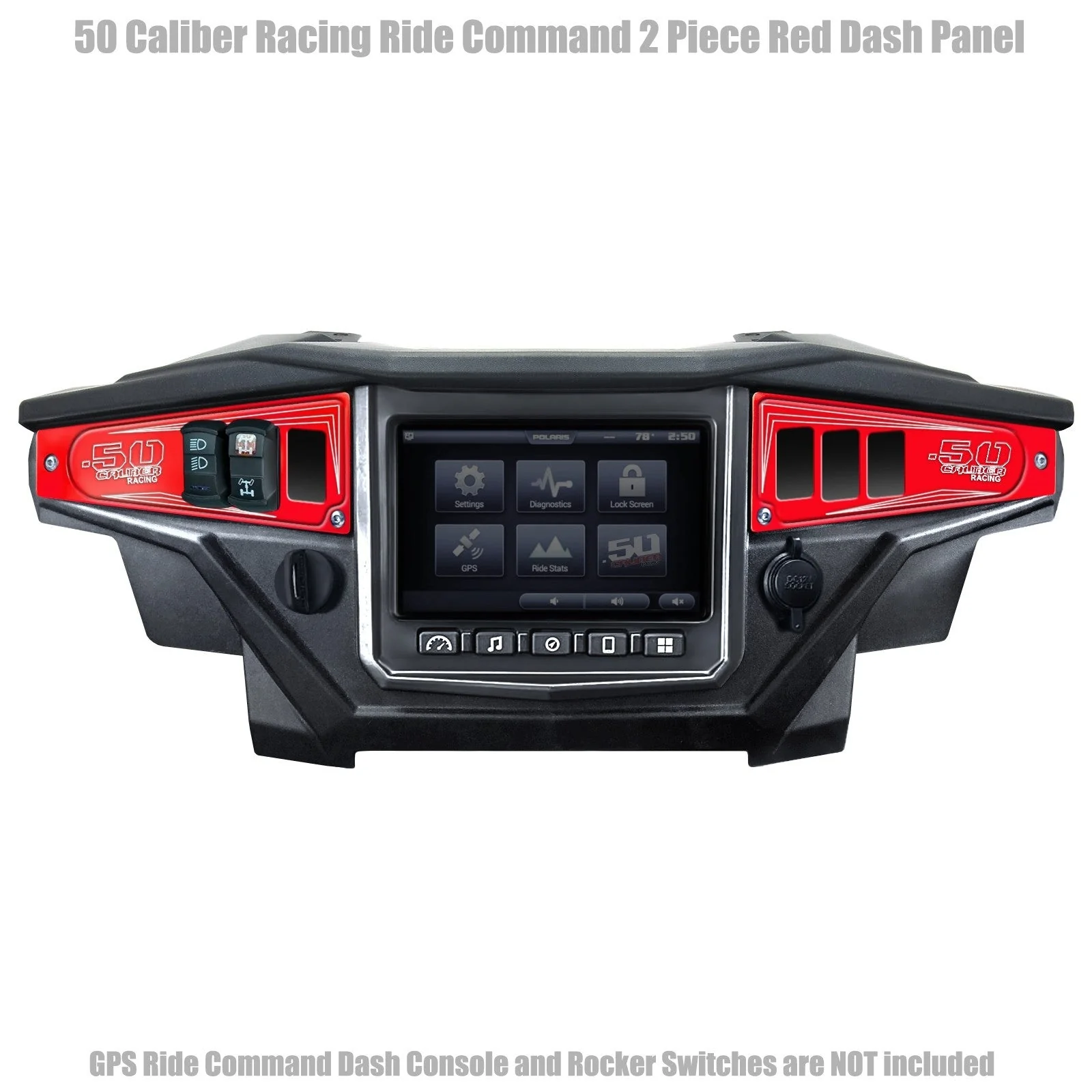 Polaris RZR XP1000 Ride Command 6-Switch CNC Billet Dash Panel - Multiple Colors + Optional Switches (2017+) - Image 25