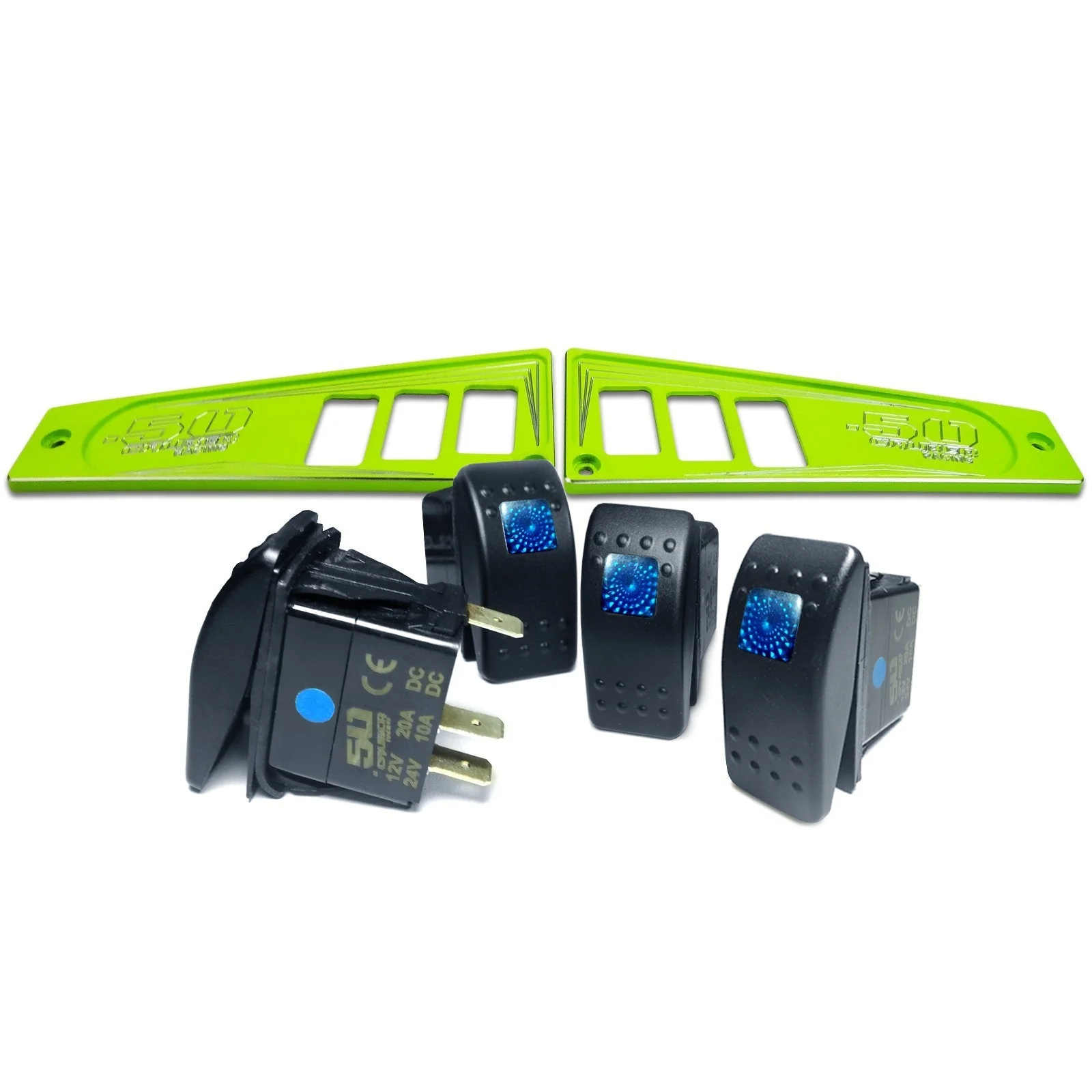 Polaris RZR XP1000 Ride Command 6-Switch CNC Billet Dash Panel - Multiple Colors + Optional Switches (2017+) - Image 54