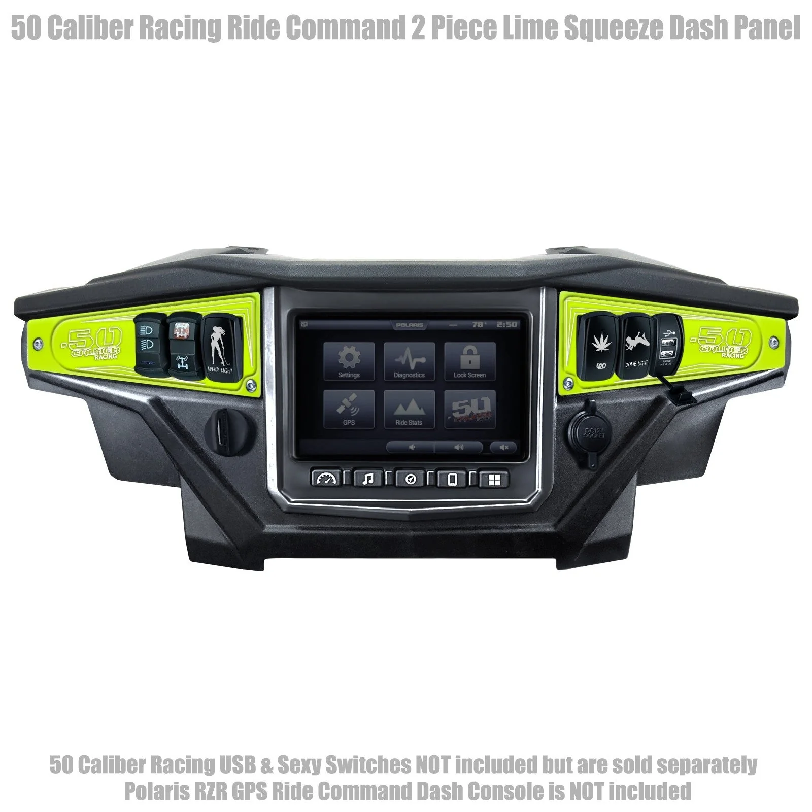 Polaris RZR XP1000 Ride Command 6-Switch CNC Billet Dash Panel - Multiple Colors + Optional Switches (2017+) - Image 59