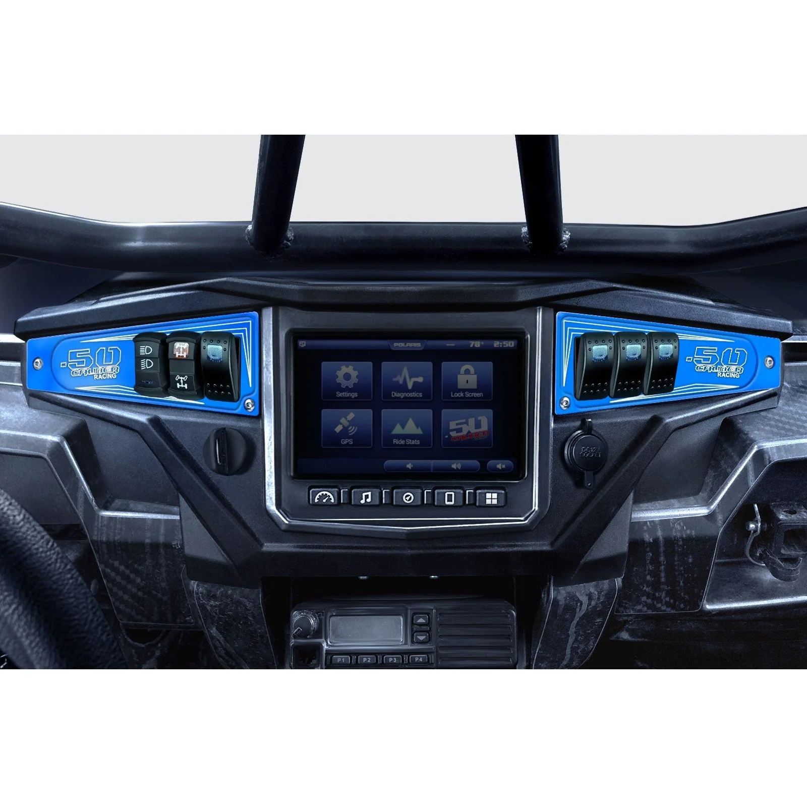 Polaris RZR XP1000 Ride Command 6-Switch CNC Billet Dash Panel - Multiple Colors + Optional Switches (2017+) - Image 6