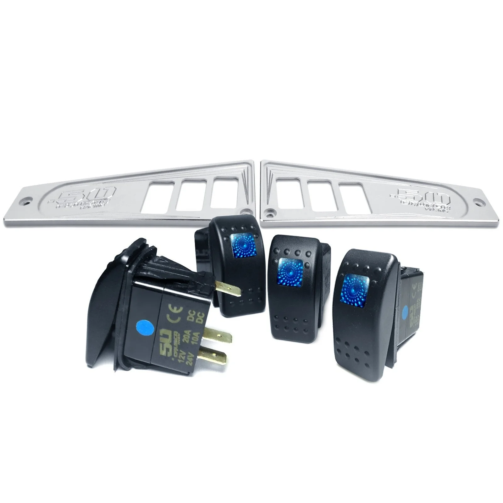 Polaris RZR XP1000 Ride Command 6-Switch CNC Billet Dash Panel - Multiple Colors + Optional Switches (2017+) - Image 69