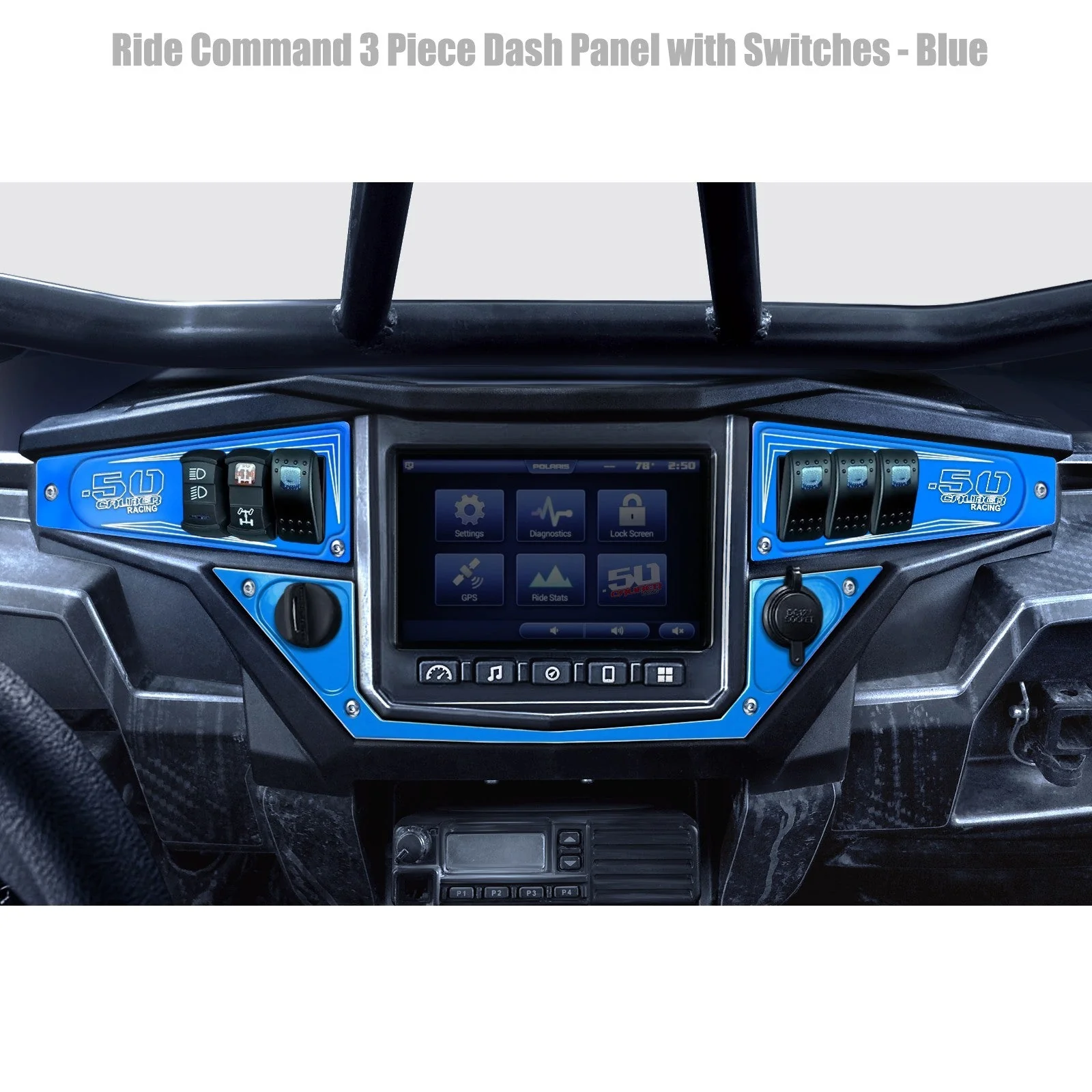 Polaris RZR XP1000 Ride Command 6-Switch CNC Billet Dash Panel - Multiple Colors + Optional Switches (2017+) - Image 7