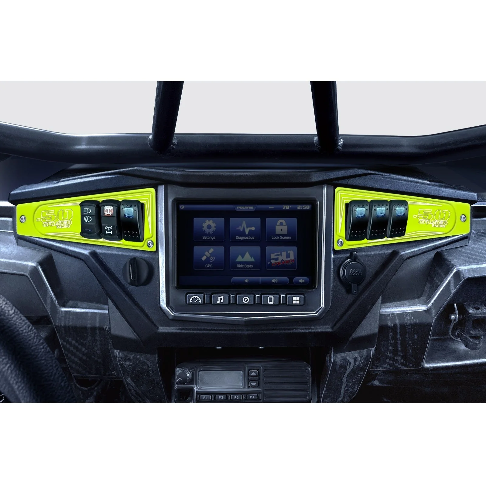 Polaris RZR XP1000 Ride Command 6-Switch CNC Billet Dash Panel - Multiple Colors + Optional Switches (2017+) - Image 9