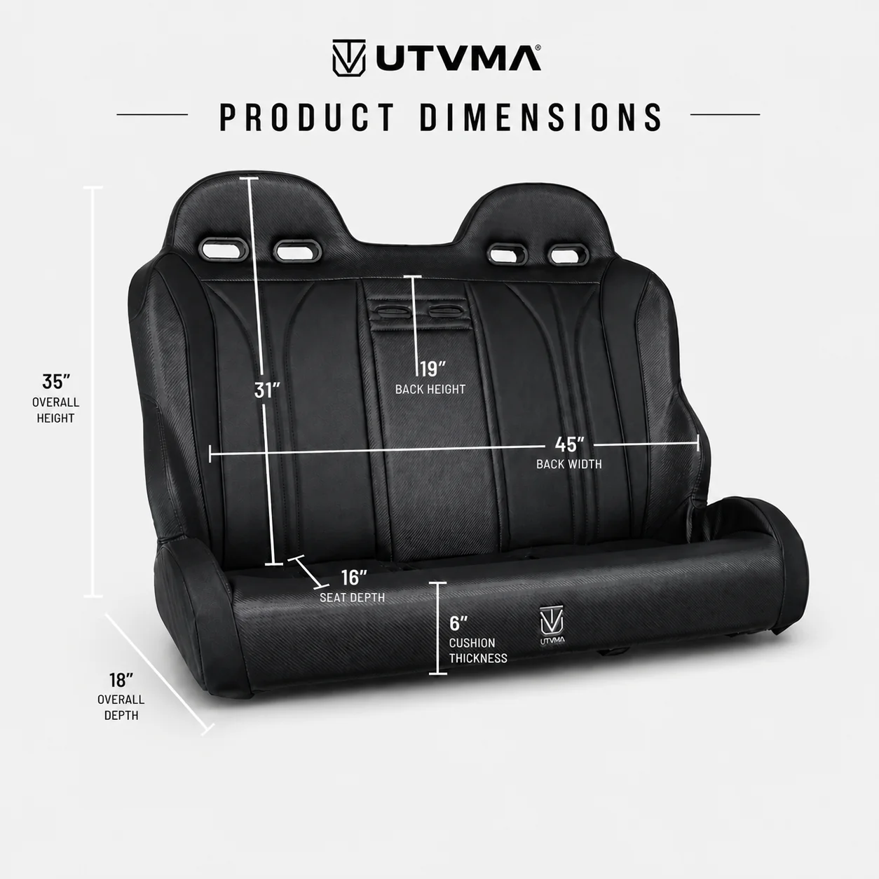 RZR 900/800 Rear Bench Seat w/ 4-Point Harnesses (2010-2014) - Image 8
