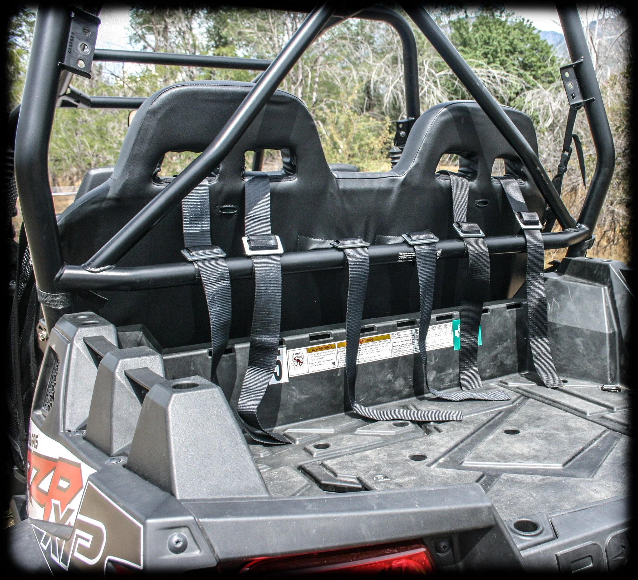 RZR 900/800 Rear Bench Seat w/ 4-Point Harnesses (2010-2014) - Image 9