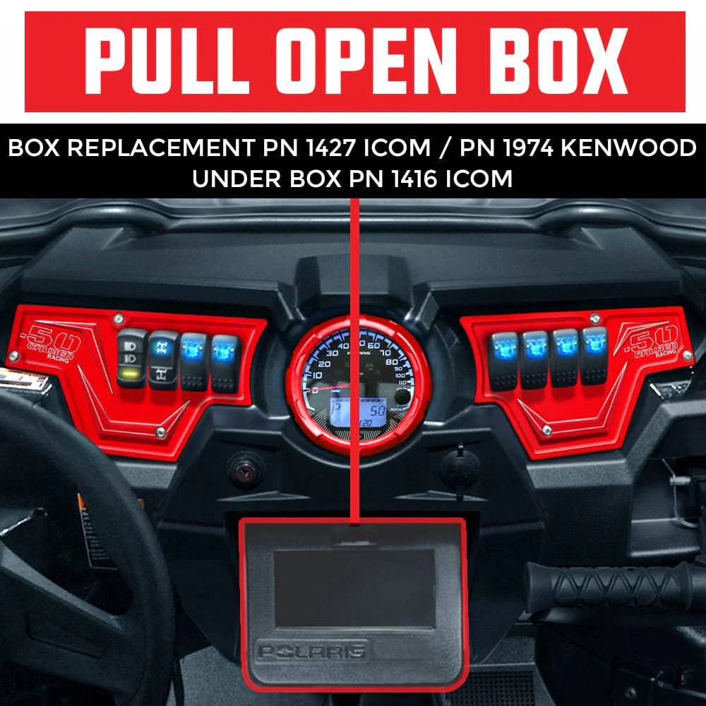 RZR Pull Open Box Replacement Radio and Intercom Bracket - Image 3