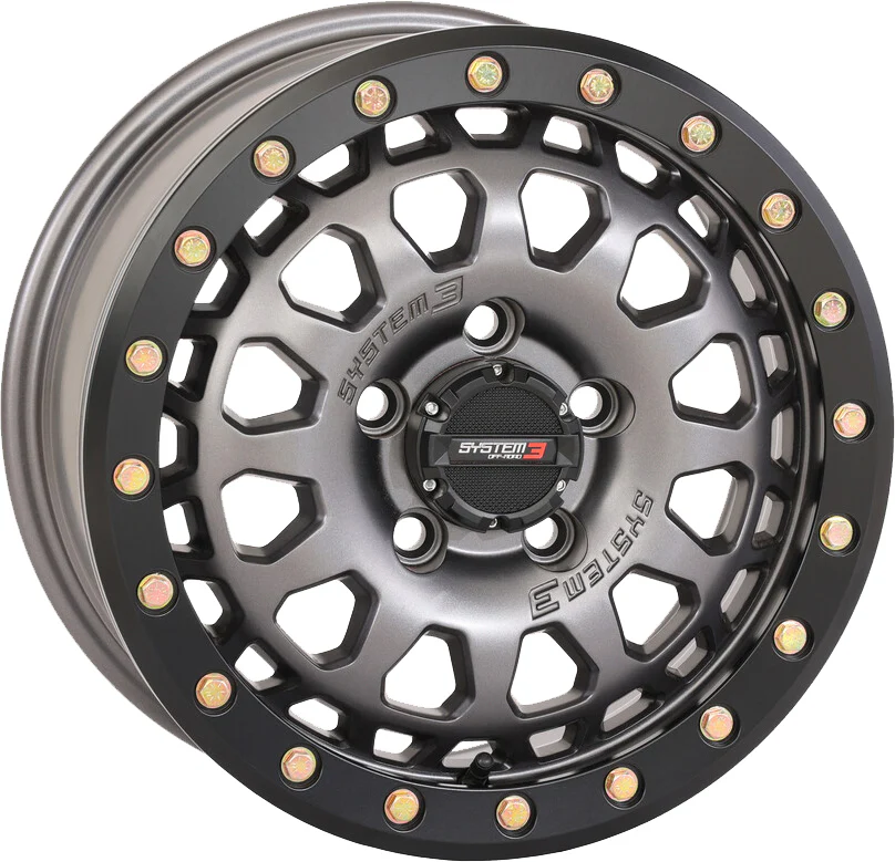 SYSTEM 3 SB6 BL WHEEL 15X7 4+3 (+10MM) 5/4.5 GUN METAL GREY
