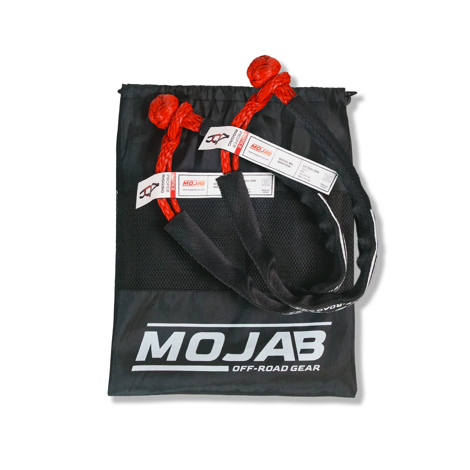 Soft Shackle 1/4'' x 24'' with sleeve and bag (Set of 2 Shackles) (Lifetime Warranty) - Image 2