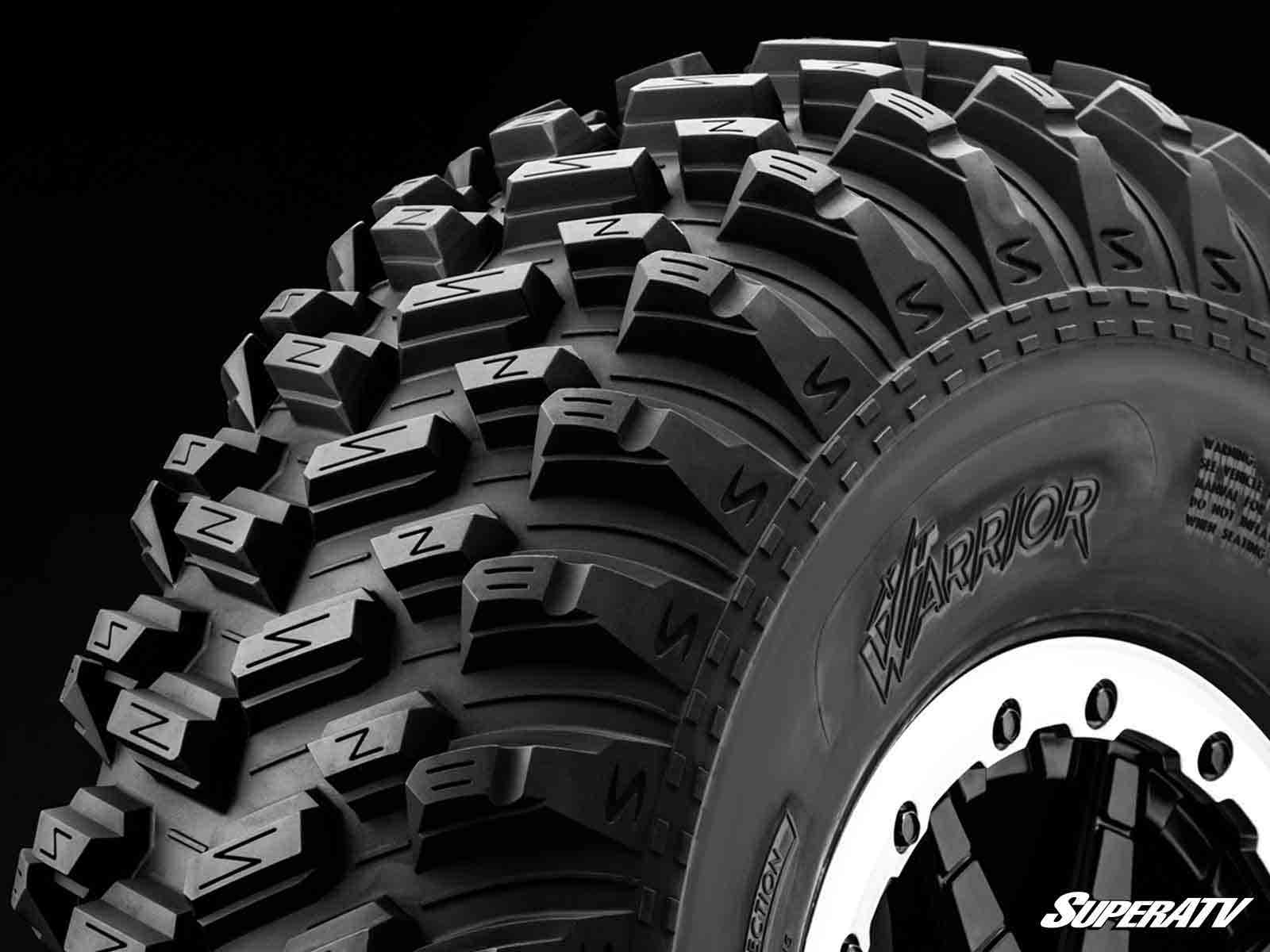 SuperATV Standard XT Warrior Tires 35x10x15 on 15x7 Assault Industries Hellfire Satin Black Wheels 5/4.5 Pattern - Image 2