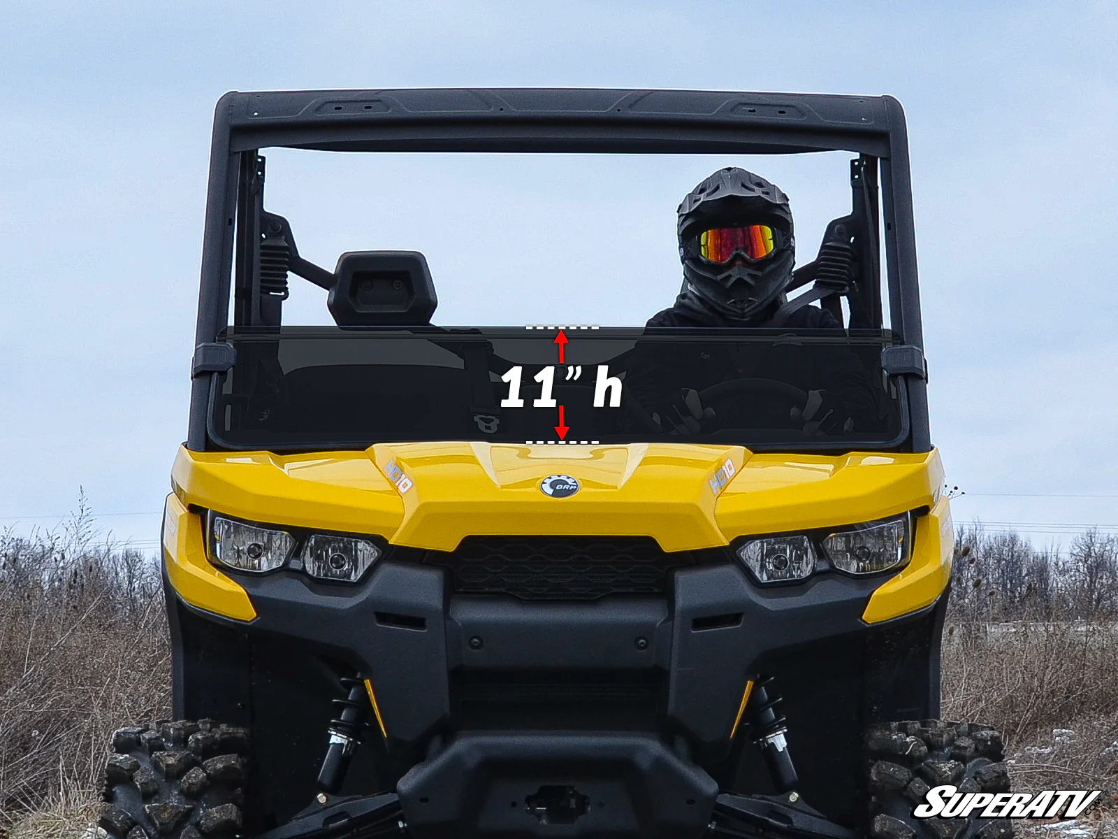 Can-Am Defender HD10 Half Windshield - Image 2