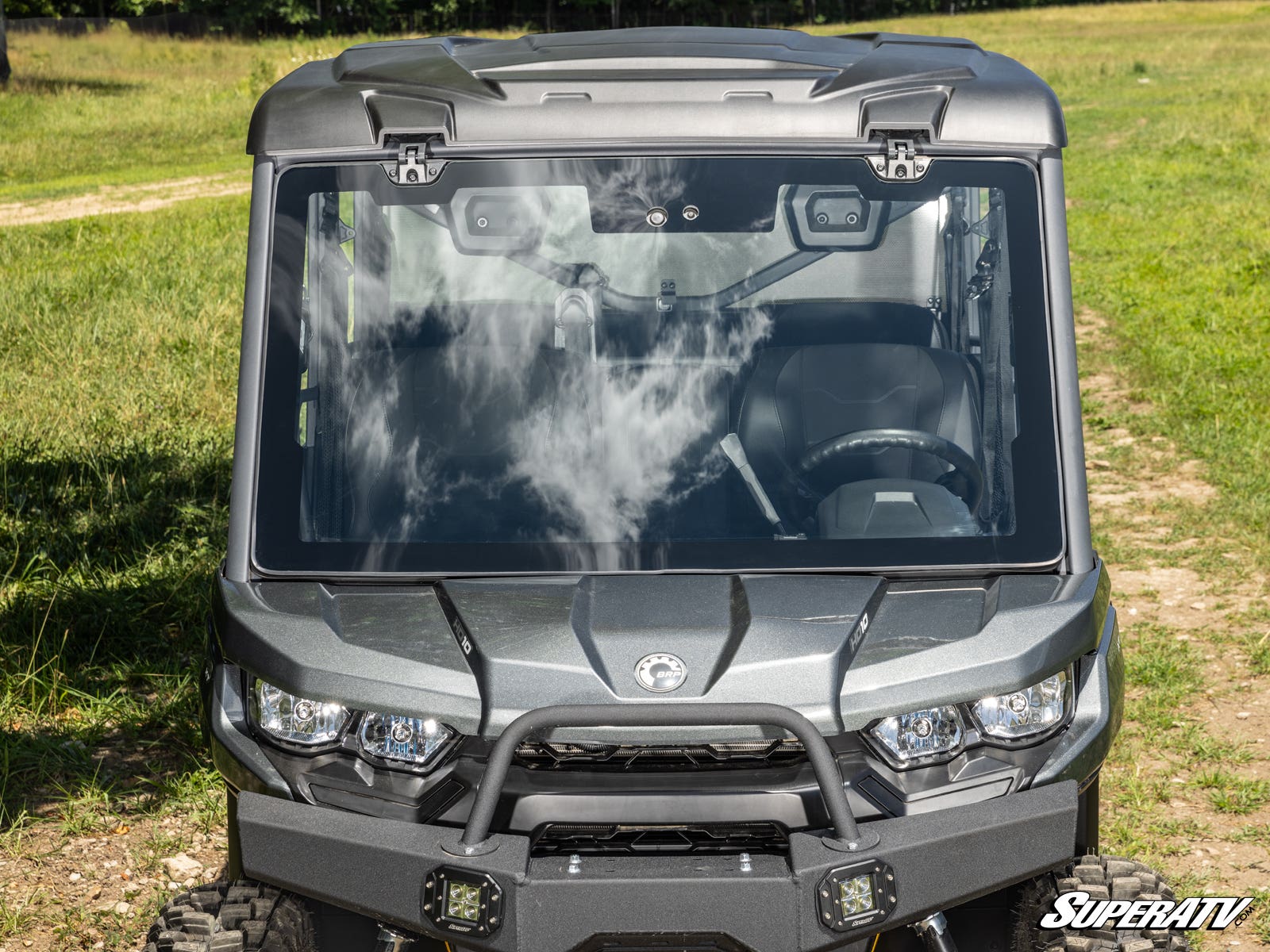 Can-Am Defender HD11 MaxDrive Power Flip Glass Windshield - Image 4