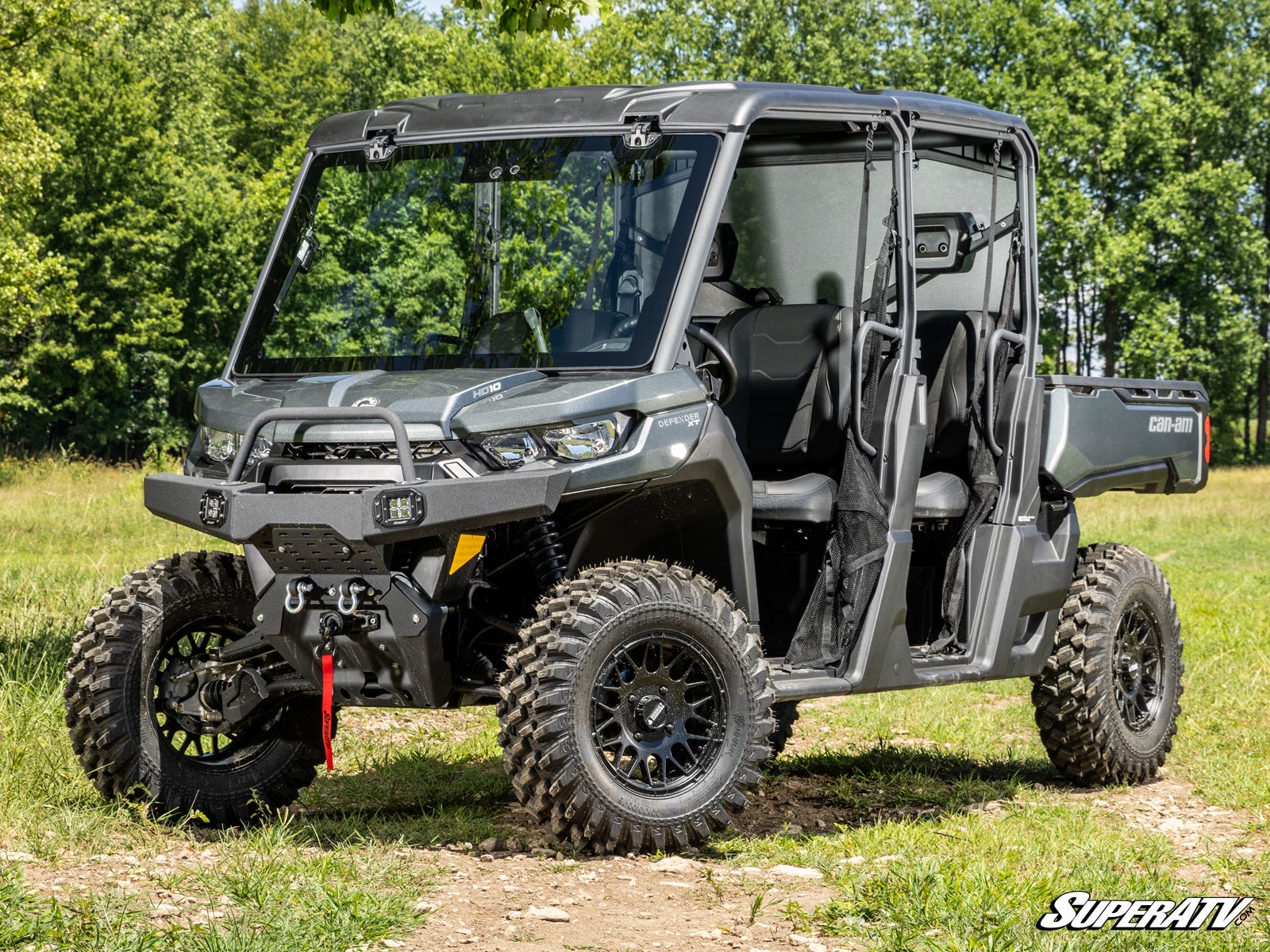 Can-Am Defender HD11 MaxDrive Power Flip Glass Windshield - Image 5