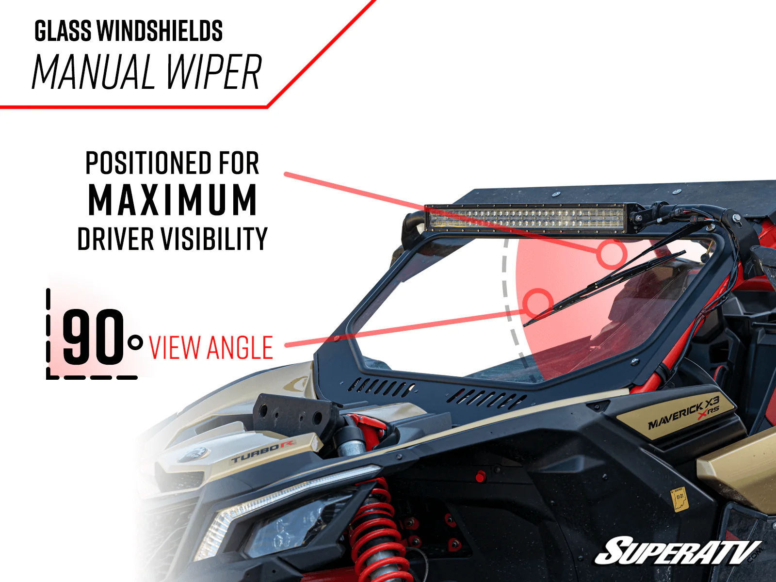 Can-Am Maverick Sport Glass Windshield - Image 5