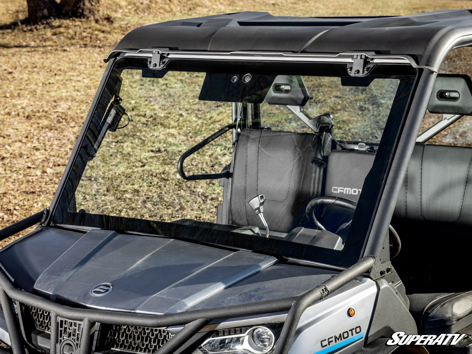 CFMOTO UForce 1000 MaxDrive Power Flip Glass Windshield - Image 4