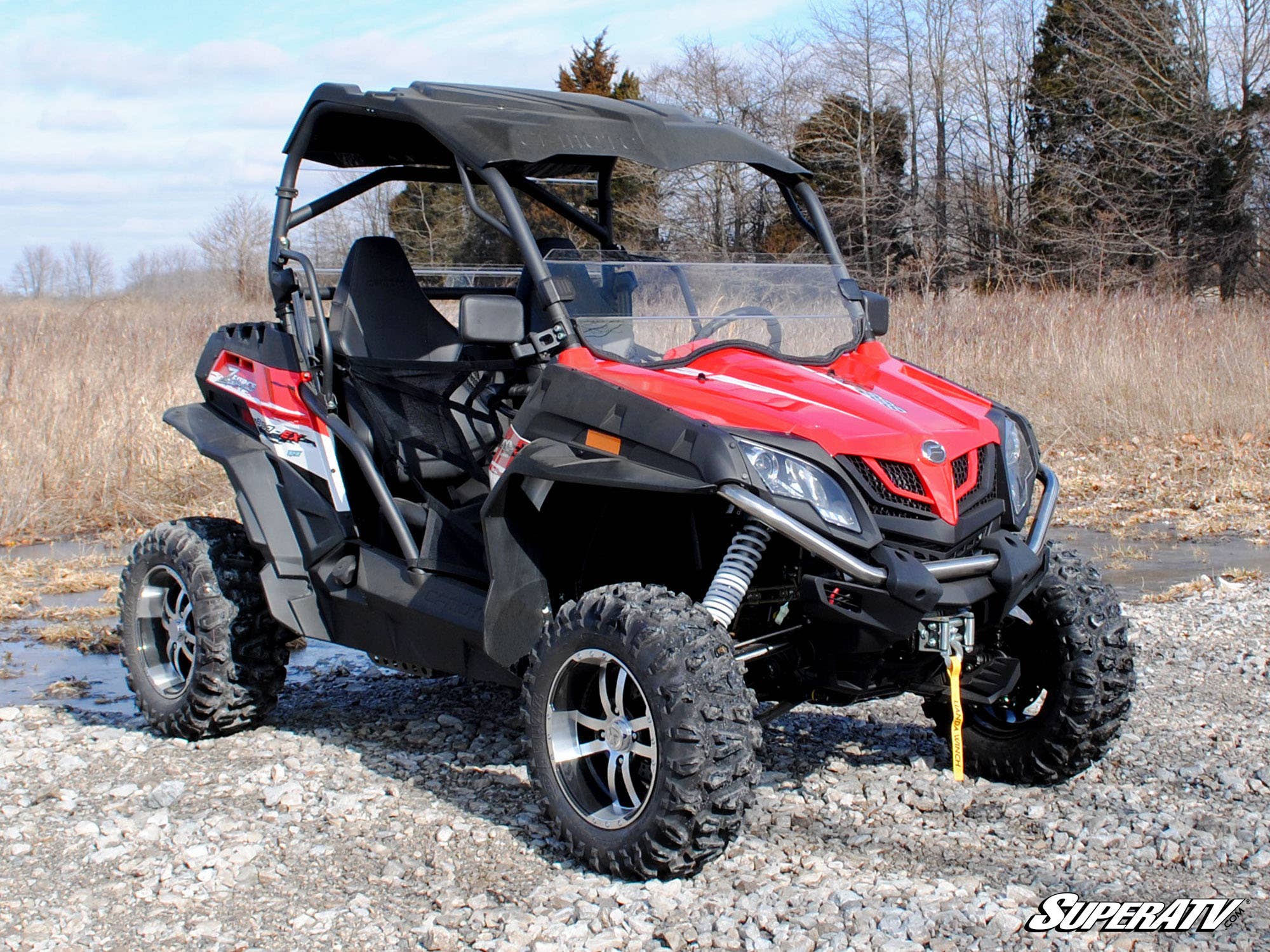 CFMOTO ZForce 500 Scratch-Resistant Half Windshield - Image 2
