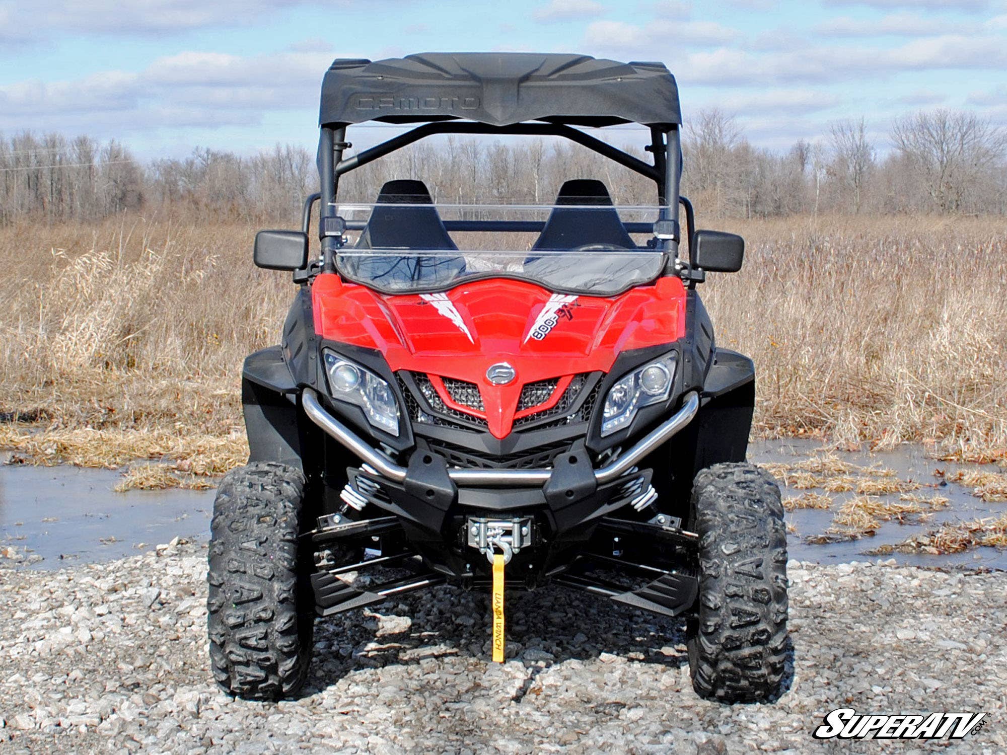 CFMOTO ZForce 800 Scratch-Resistant Half Windshield - Image 3