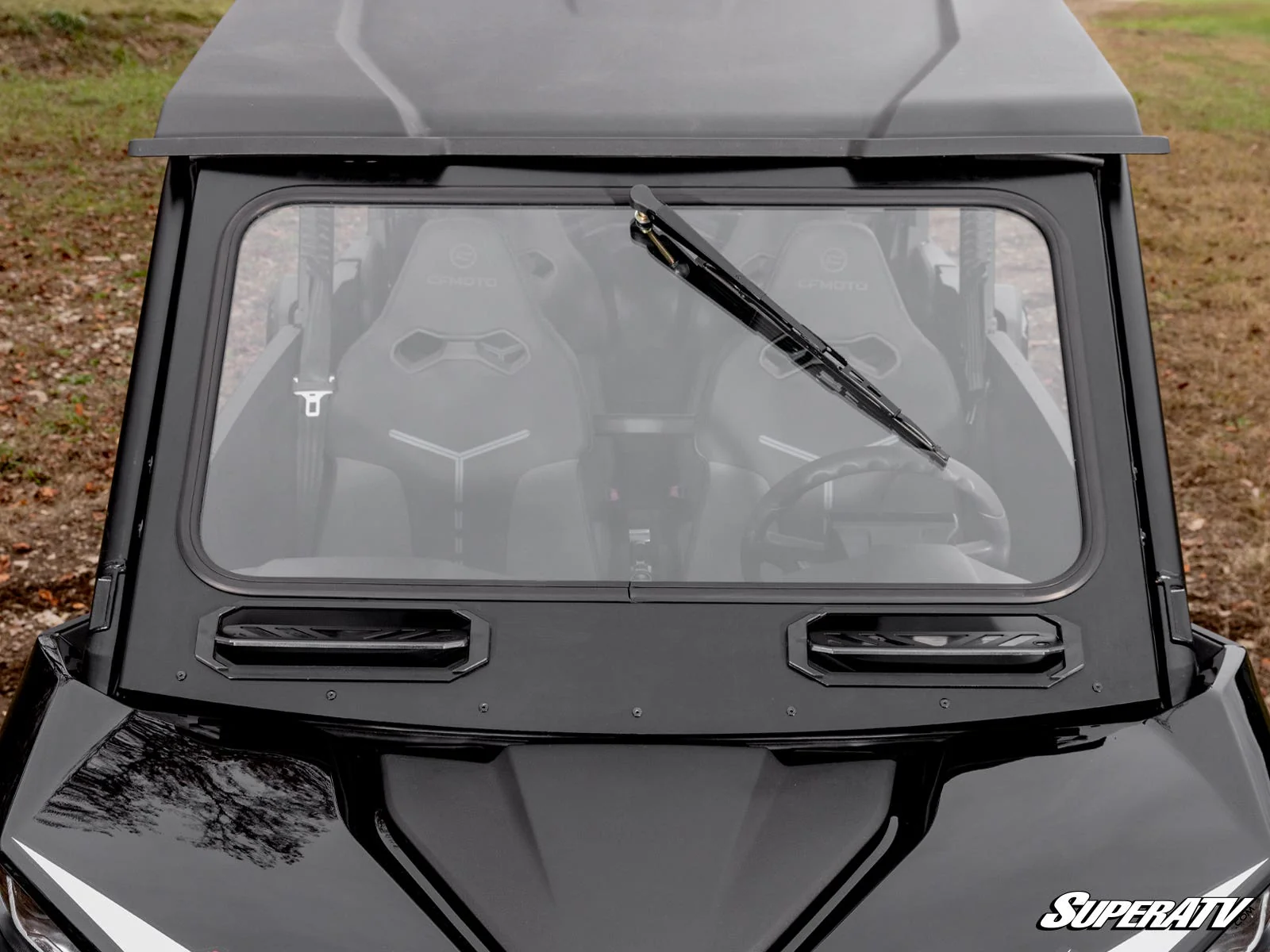 CFMOTO ZForce 950 Sport Glass Windshield with Vents - Image 5