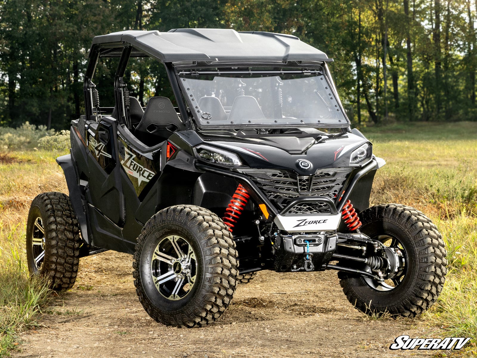 CFMOTO ZForce 950 Sport Scratch-Resistant Flip Windshield - Image 3