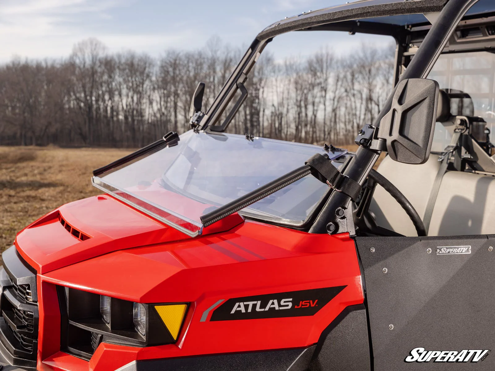 Gravely Atlas JSV Scratch-Resistant Flip Down Windshield - Image 3