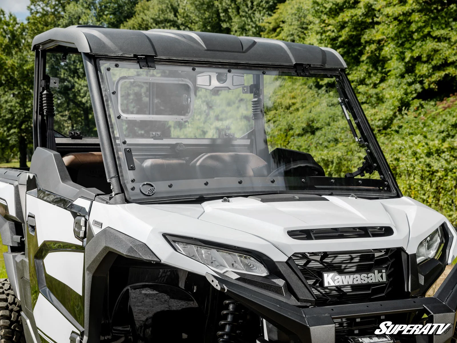 Kawasaki Ridge Scratch-Resistant Flip Windshield - Image 5