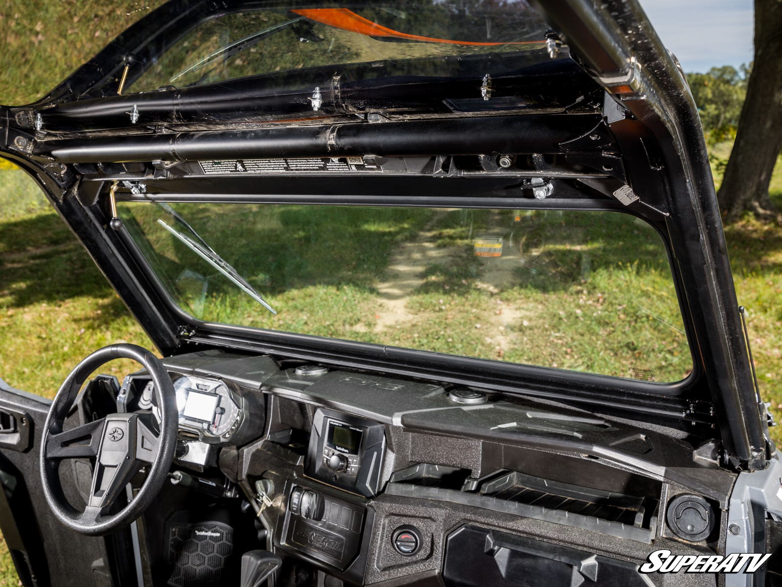 Polaris General XP 1000 Flip-Down Glass Windshield - Image 3