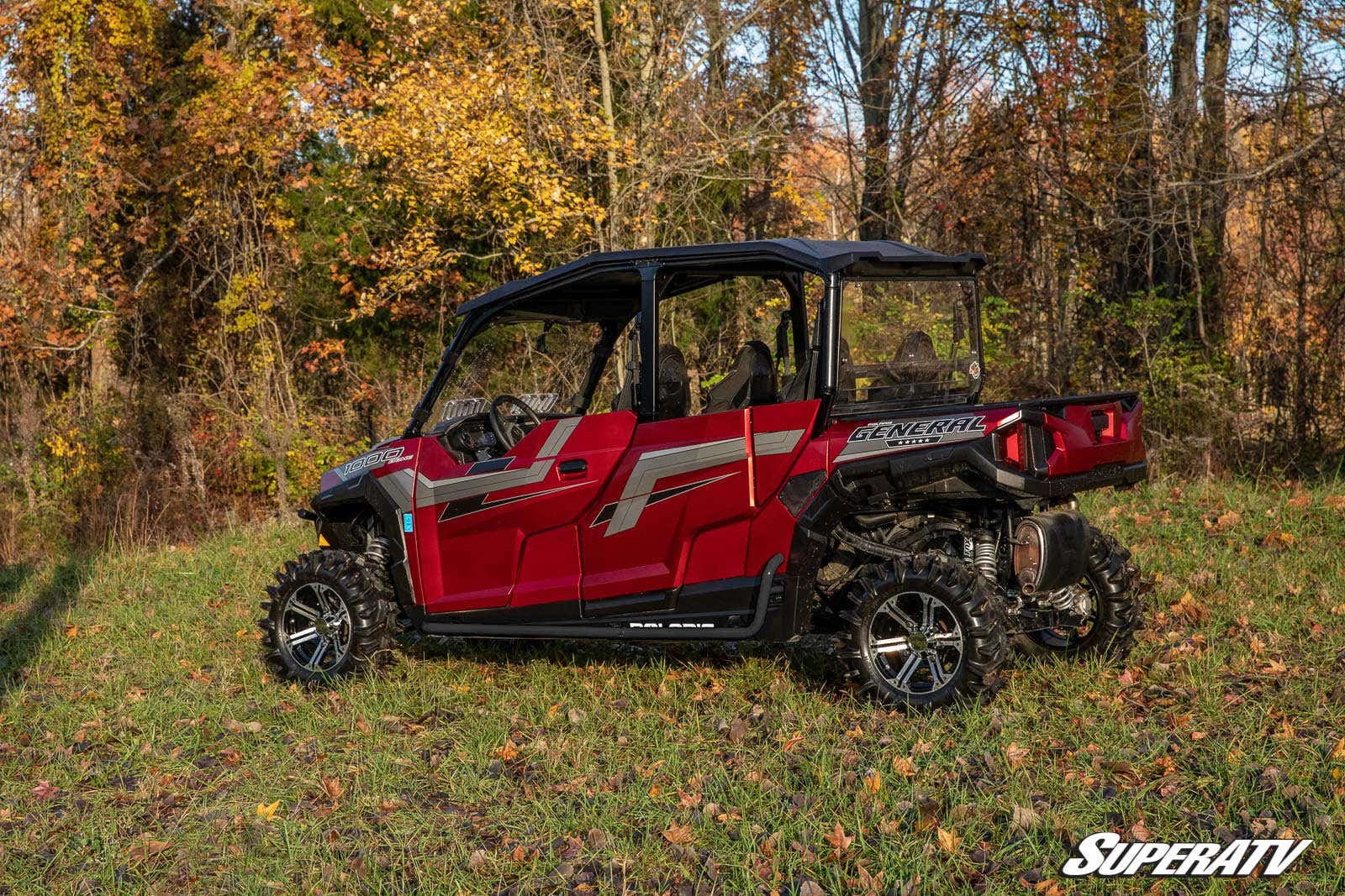 Polaris General 4 Heavy Duty Nerf Bars - Wrinkle Black - Image 2
