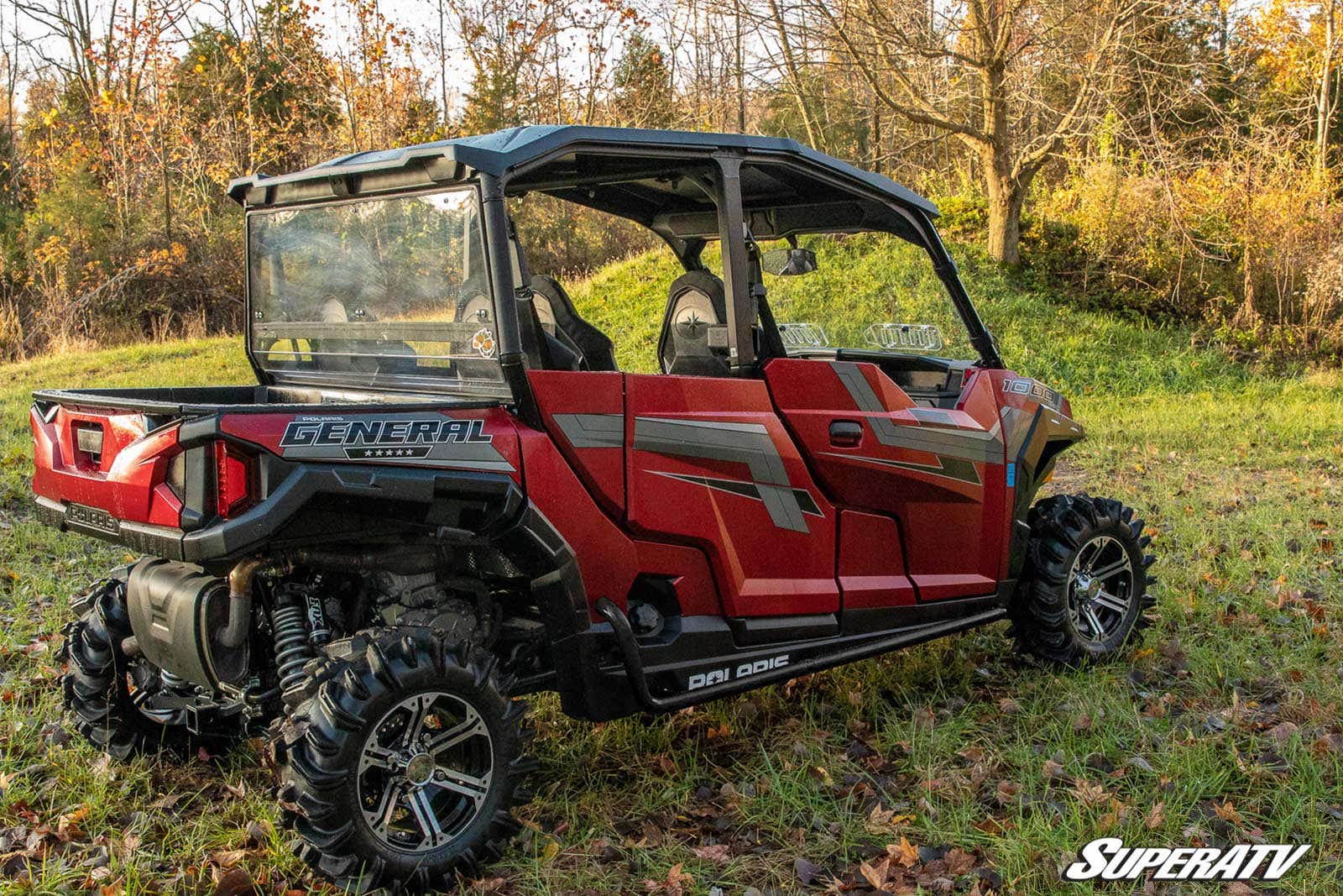 Polaris General 4 Heavy Duty Nerf Bars - Wrinkle Black - Image 5