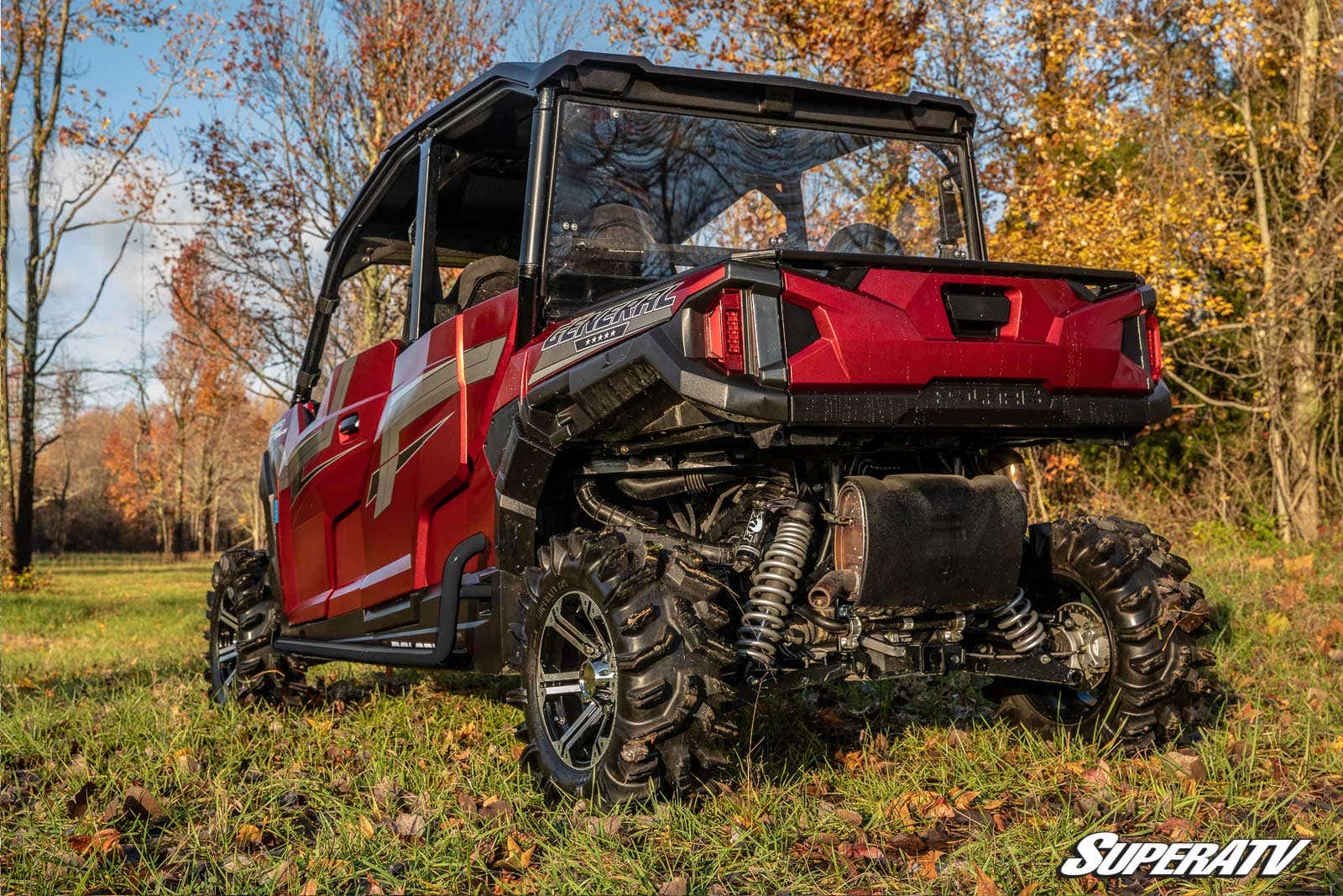 Polaris General 4 Heavy Duty Nerf Bars - Wrinkle Black - Image 6