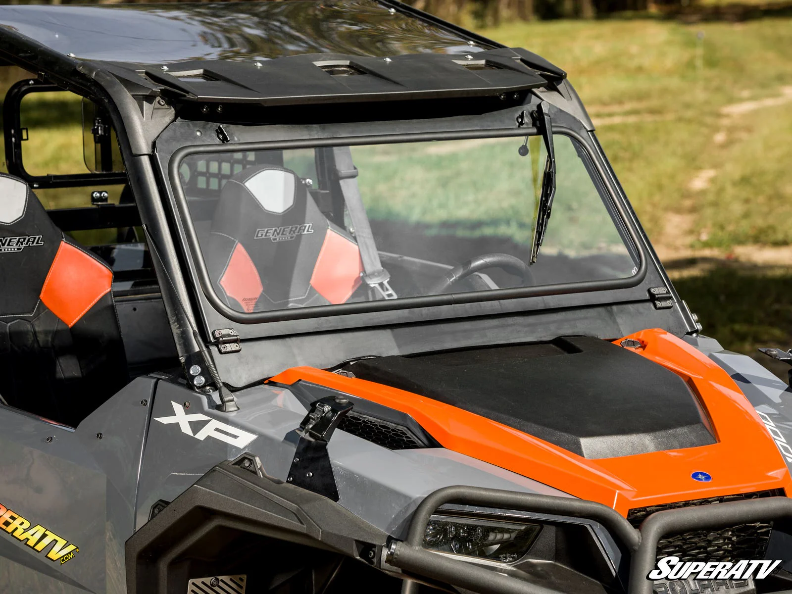 Polaris General 1000 Flip-Down Glass Windshield-copy - Image 6