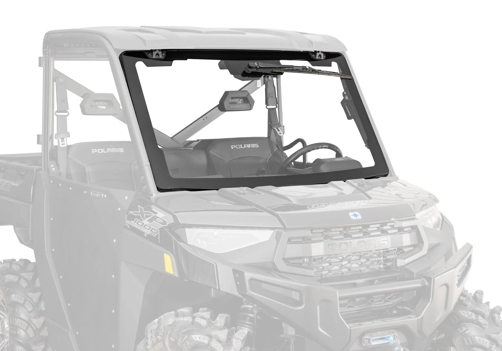 Polaris Ranger XP Kinetic MaxDrive Power Flip Glass Windshield - With Wiper