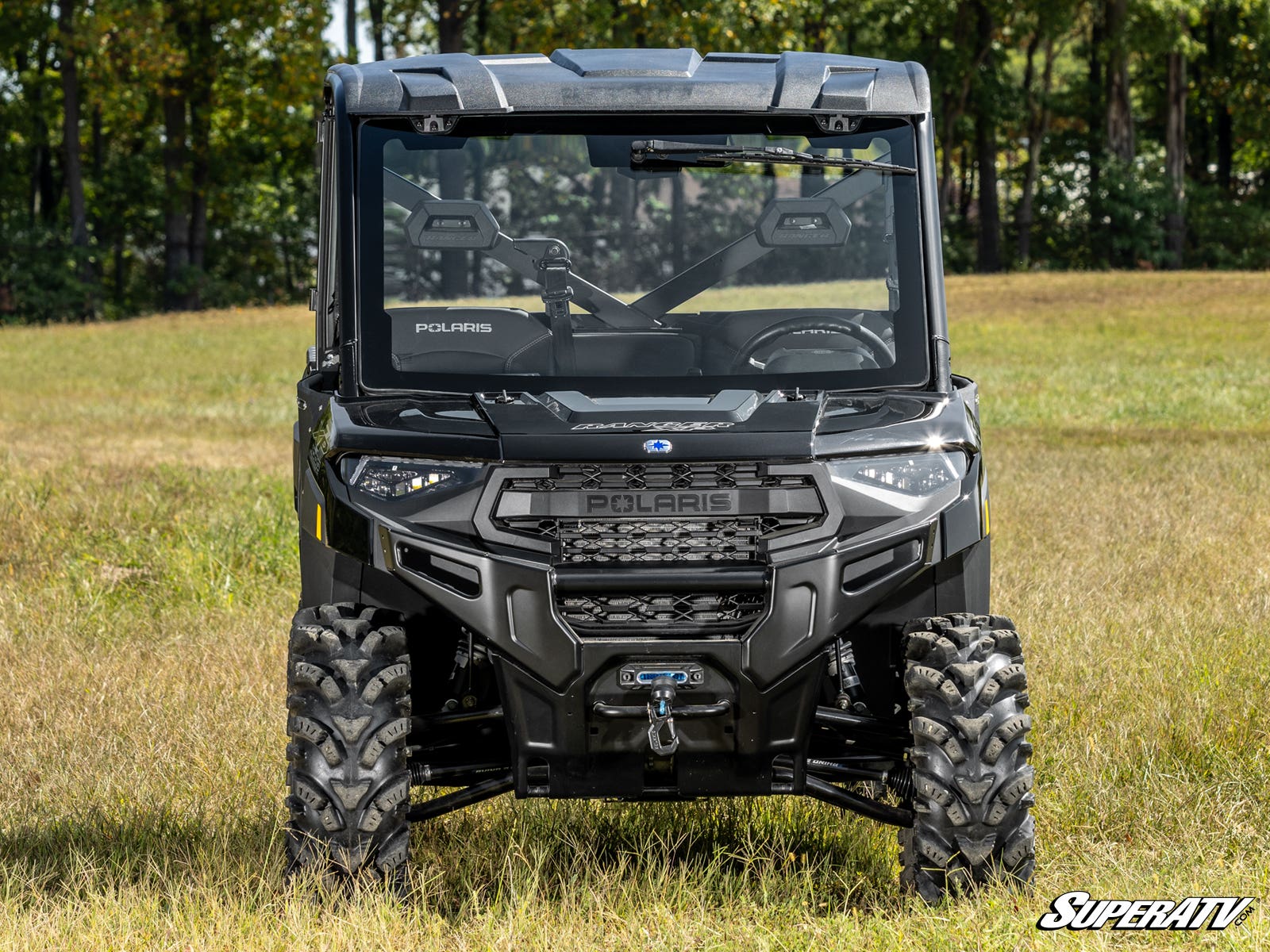 Polaris Ranger XP Kinetic MaxDrive Power Flip Glass Windshield - With Wiper - Image 2