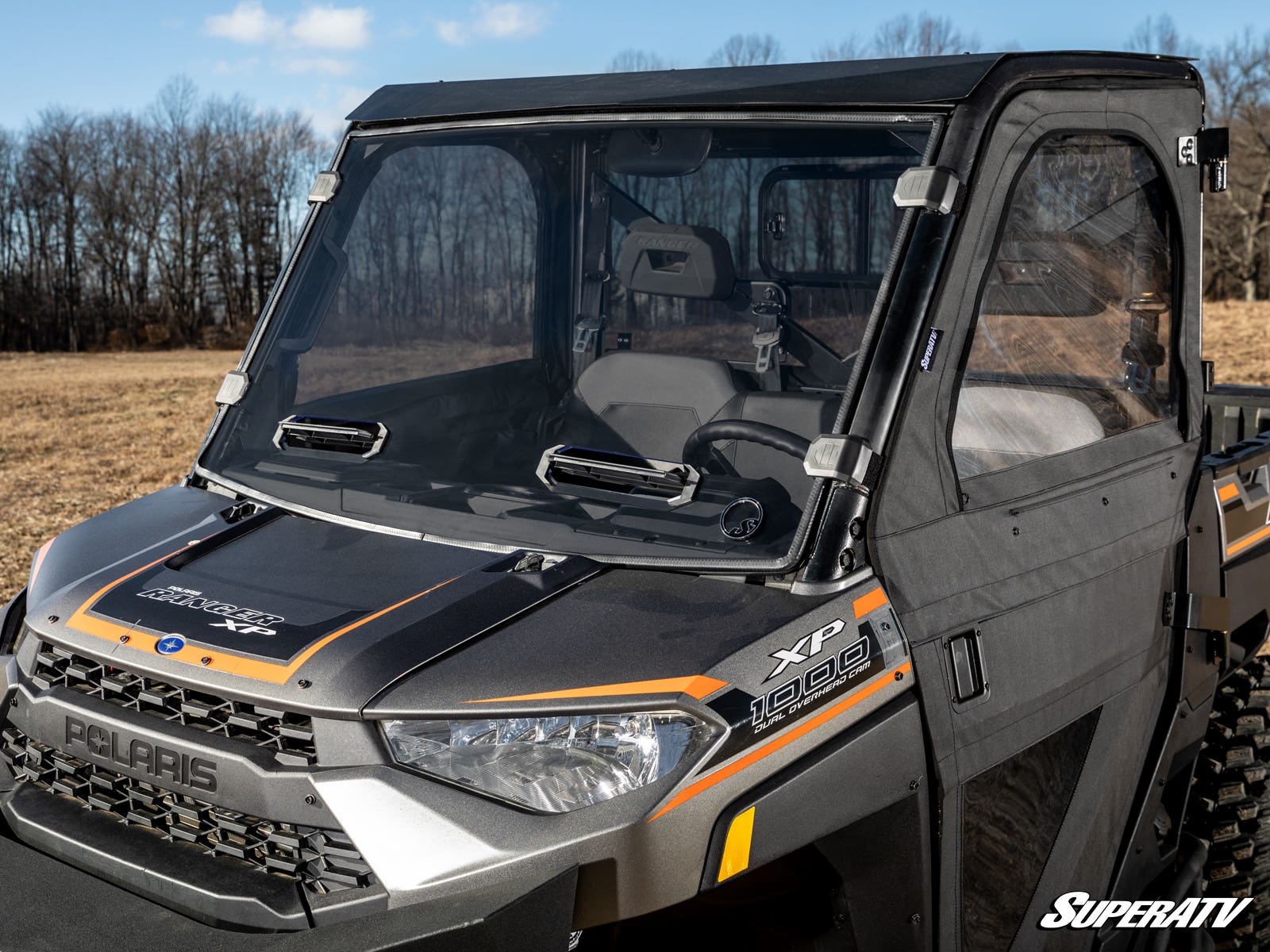 Polaris Ranger XP Kinetic Vented Full Windshield - Image 4