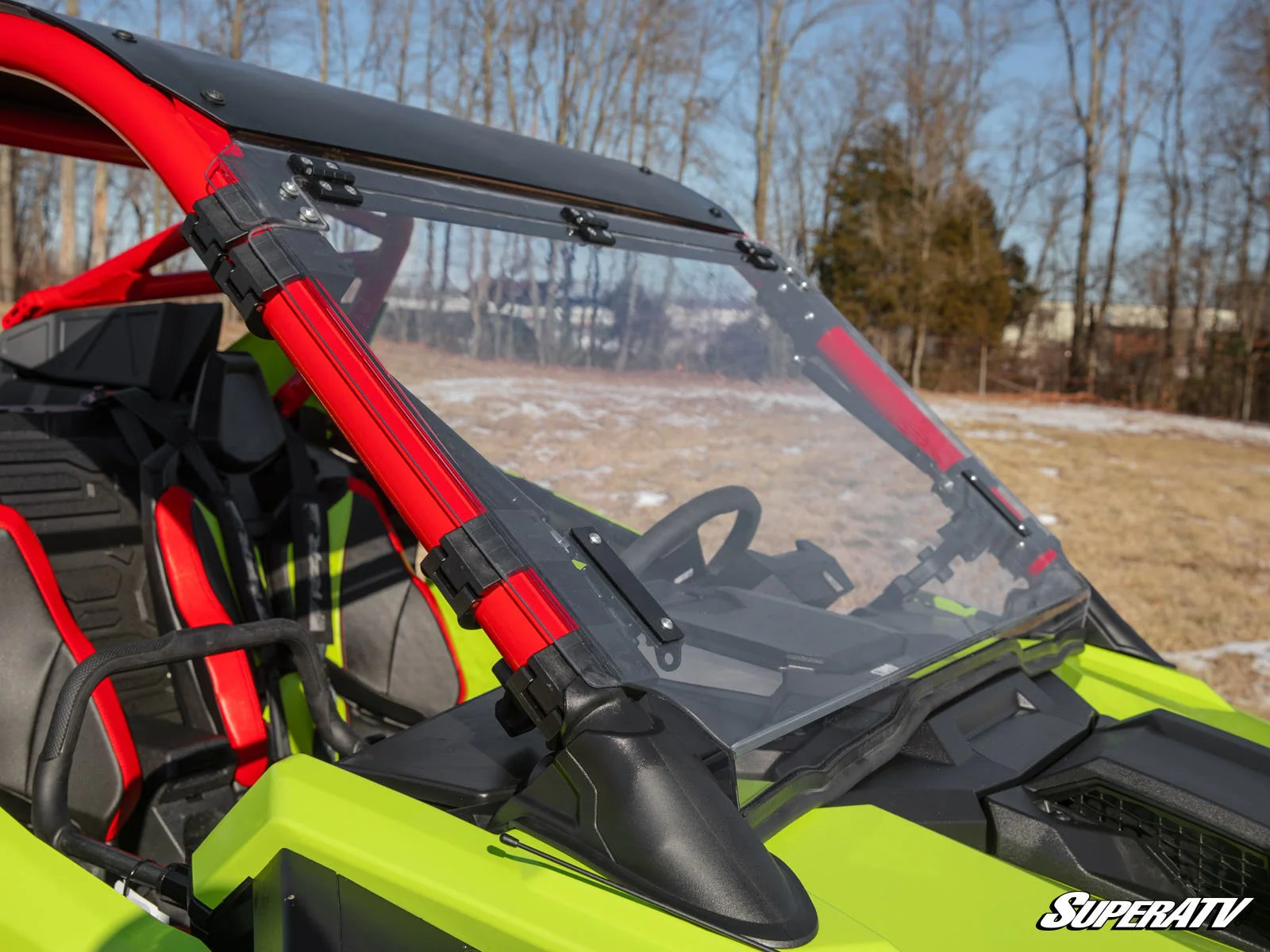 Polaris RZR Pro R Scratch-Resistant Flip Windshield - Image 4