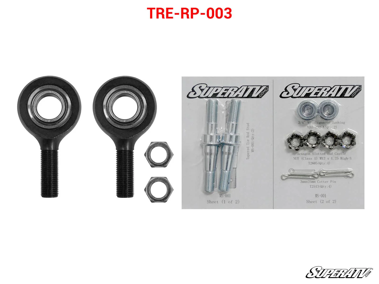 Polaris RZR RS1 Heavy-Duty Tie Rod End Replacement Kit - Image 2
