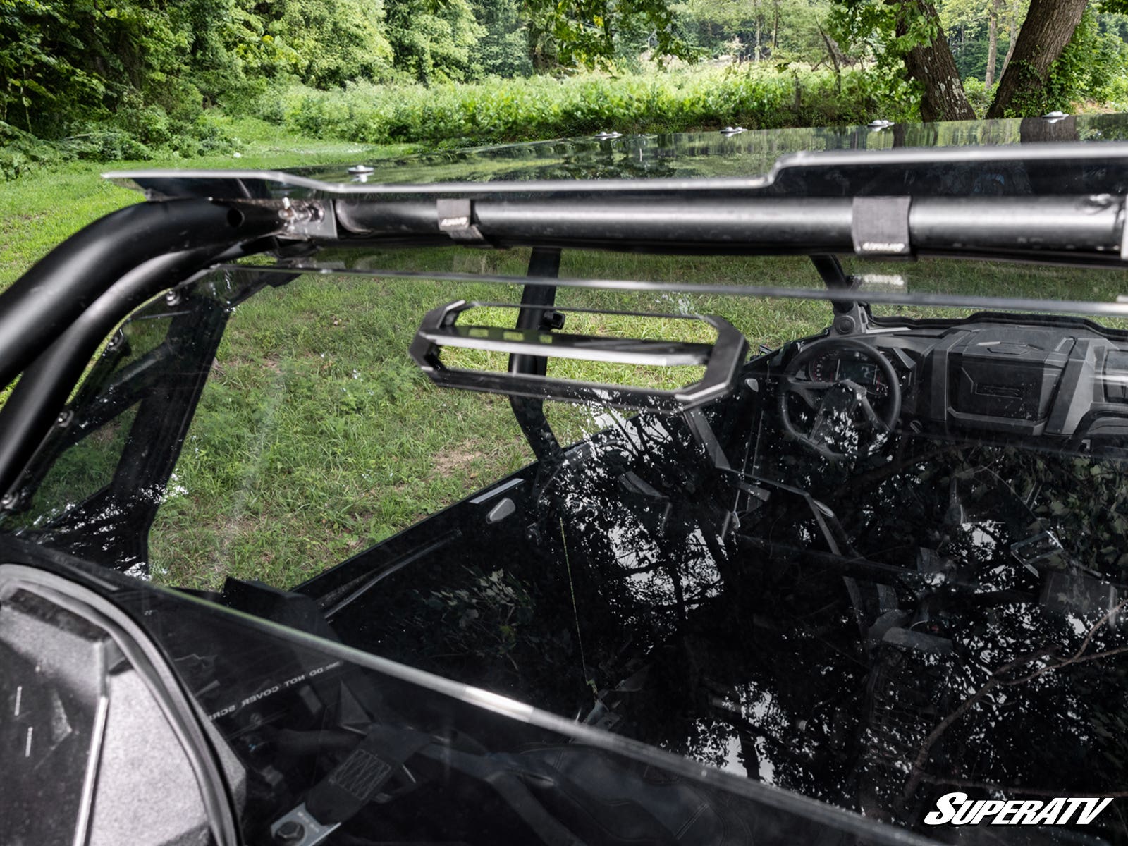 Polaris RZR Turbo R Rear Vented Windshield - Image 4