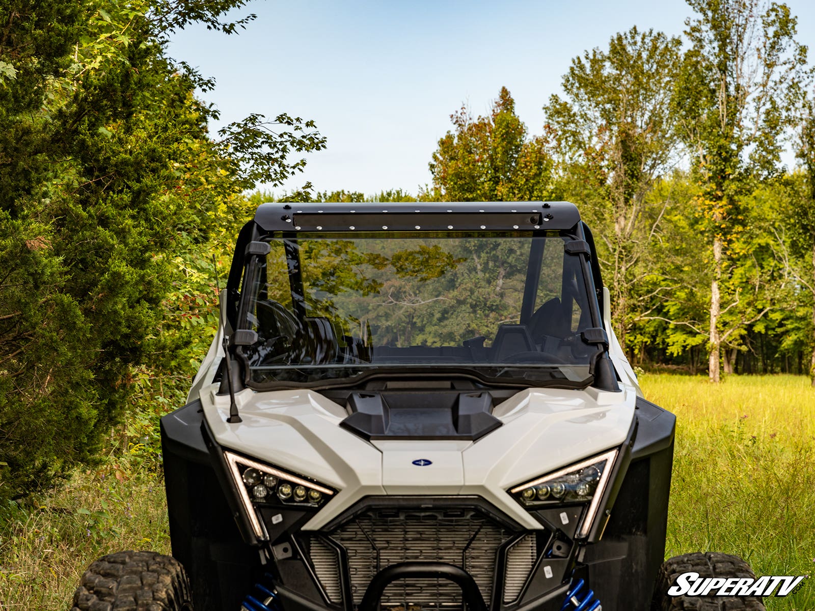Polaris RZR Turbo R Scratch-Resistant Full Windshield - Image 2