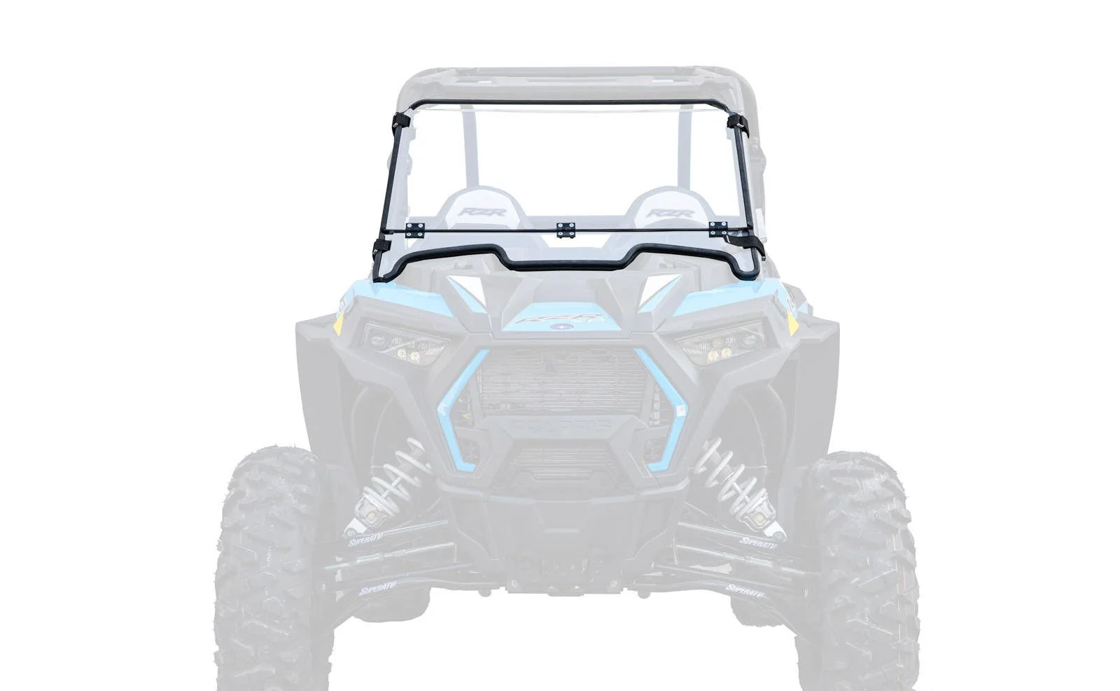 Polaris RZR XP 1000 Fold Down Windshield - Clear; Scratch Resistant